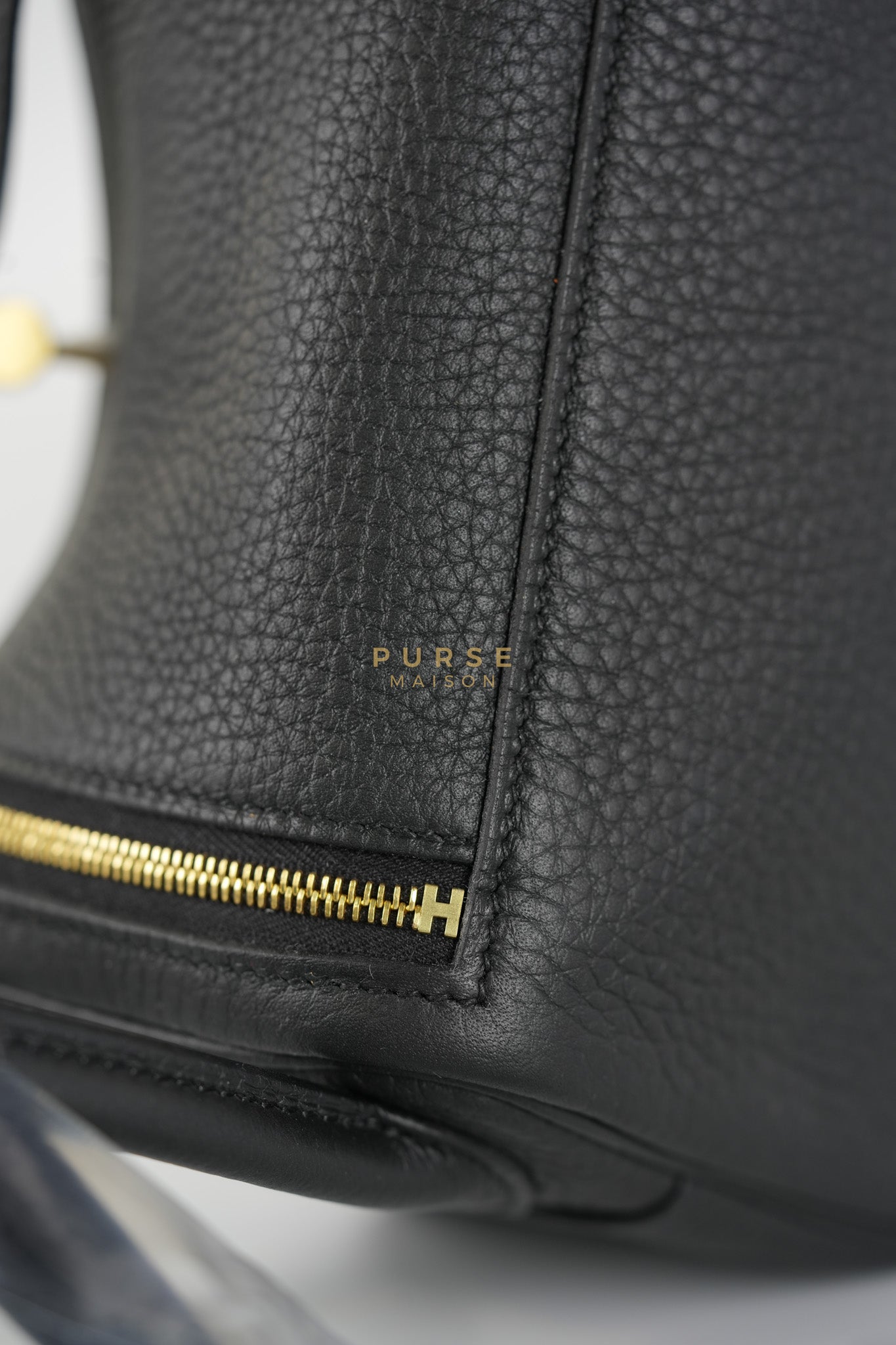 Mini Lindy Black in Togo Leather and Gold Hardware Stamp K (2025) | Purse Maison Luxury Bags Shop