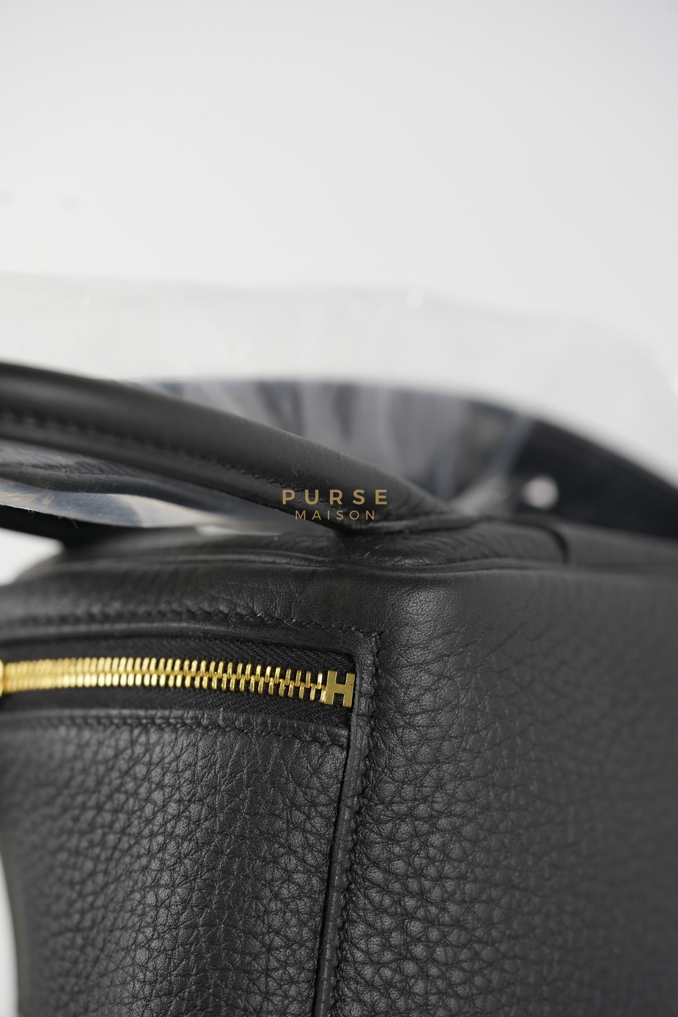 Mini Lindy Black in Togo Leather and Gold Hardware Stamp K (2025) | Purse Maison Luxury Bags Shop