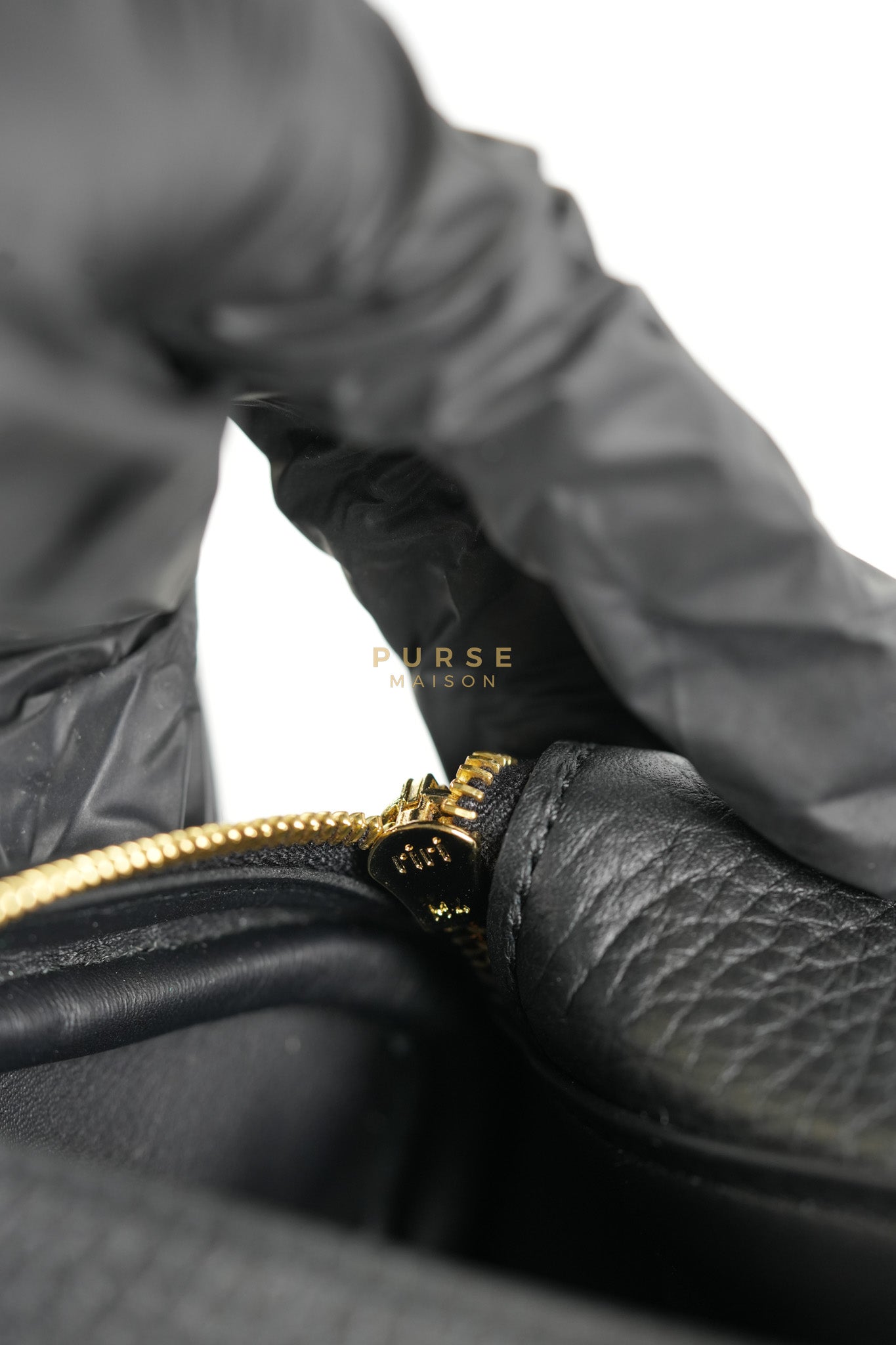 Mini Lindy Black in Togo Leather and Gold Hardware Stamp K (2025) | Purse Maison Luxury Bags Shop