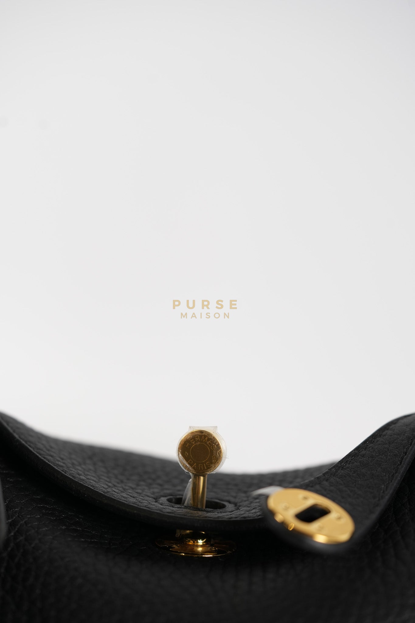 Mini Lindy Black in Togo Leather and Gold Hardware Stamp K (2025) | Purse Maison Luxury Bags Shop