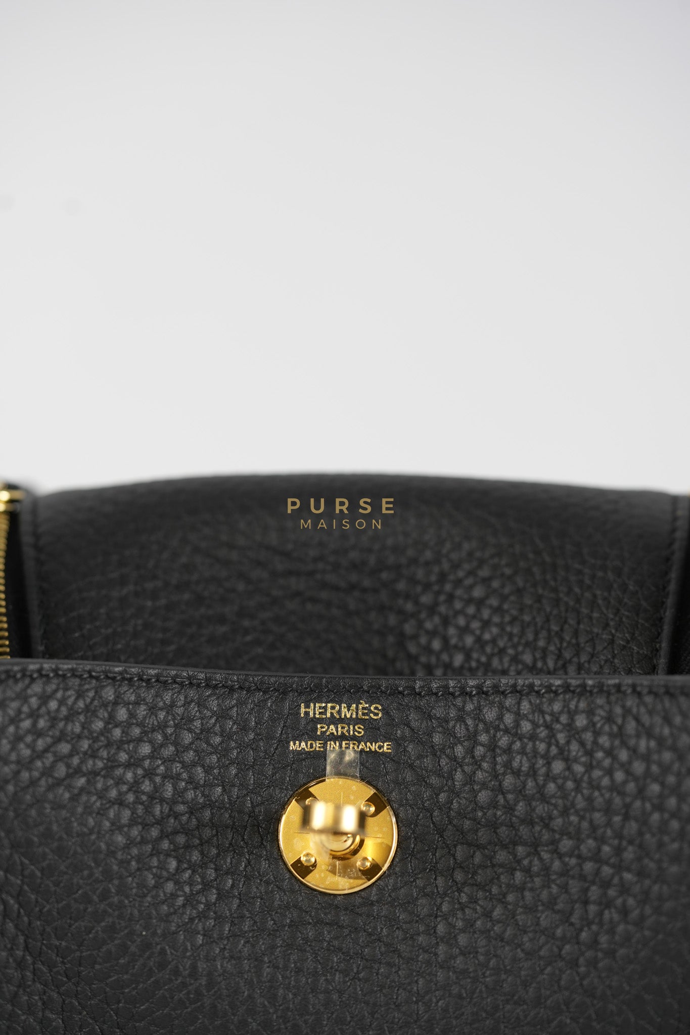 Mini Lindy Black in Togo Leather and Gold Hardware Stamp K (2025) | Purse Maison Luxury Bags Shop