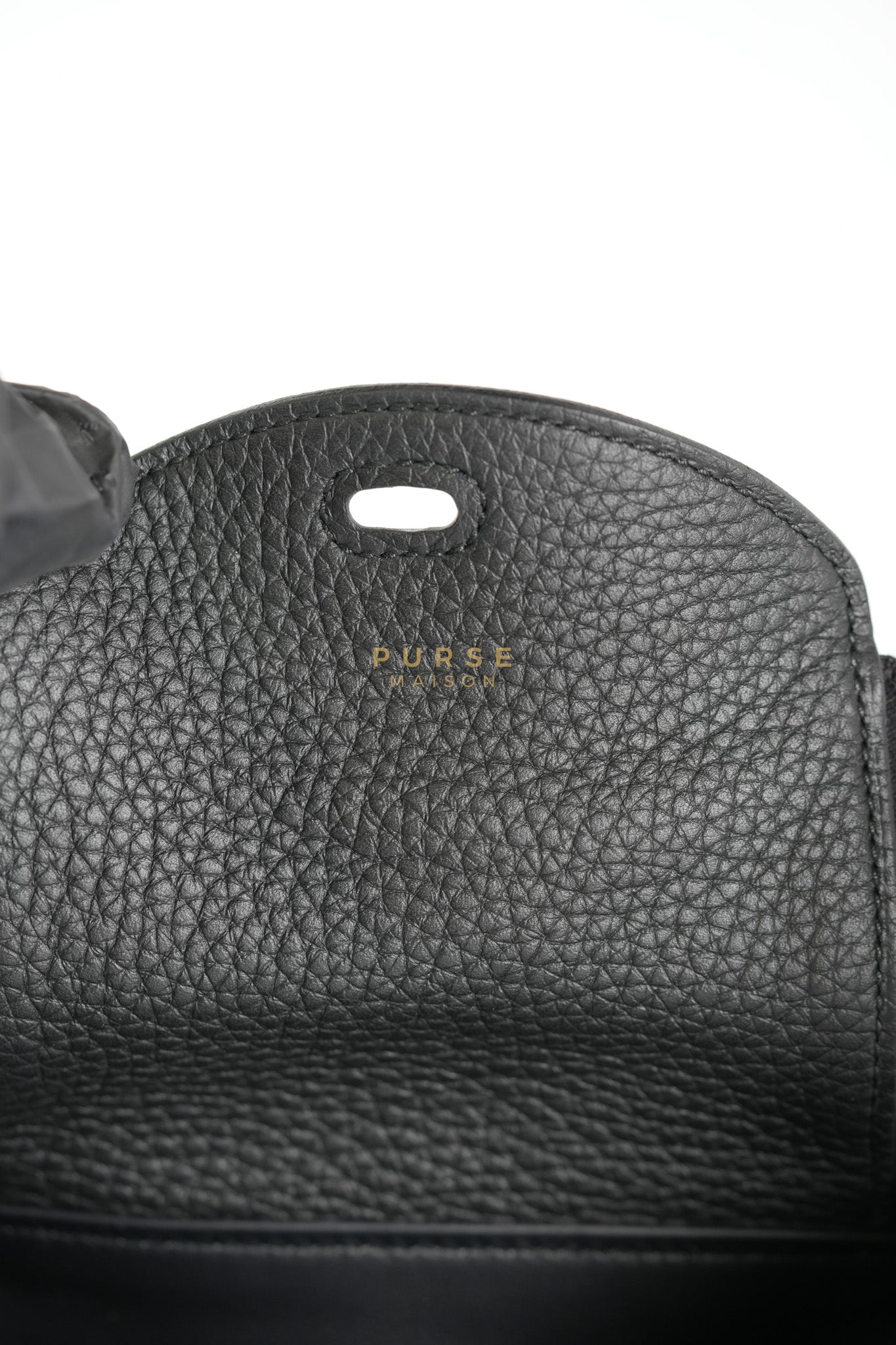 Mini Lindy Black in Togo Leather and Gold Hardware Stamp K (2025) | Purse Maison Luxury Bags Shop