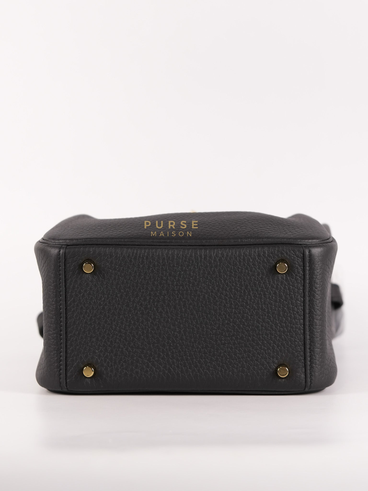 Mini Lindy Black in Togo Leather and Gold Hardware Stamp K (2025) | Purse Maison Luxury Bags Shop