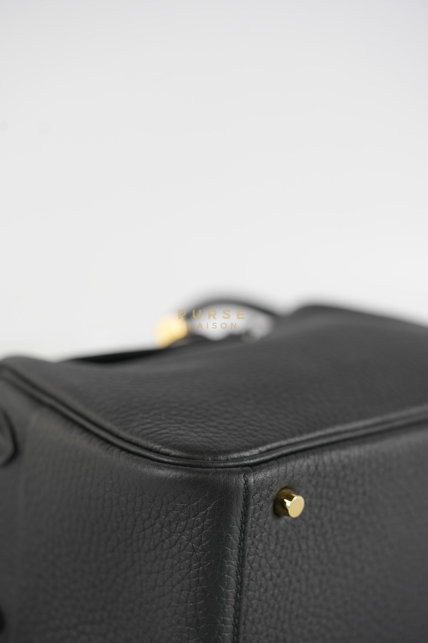 Mini Lindy Black in Togo Leather and Gold Hardware Stamp K (2025) | Purse Maison Luxury Bags Shop