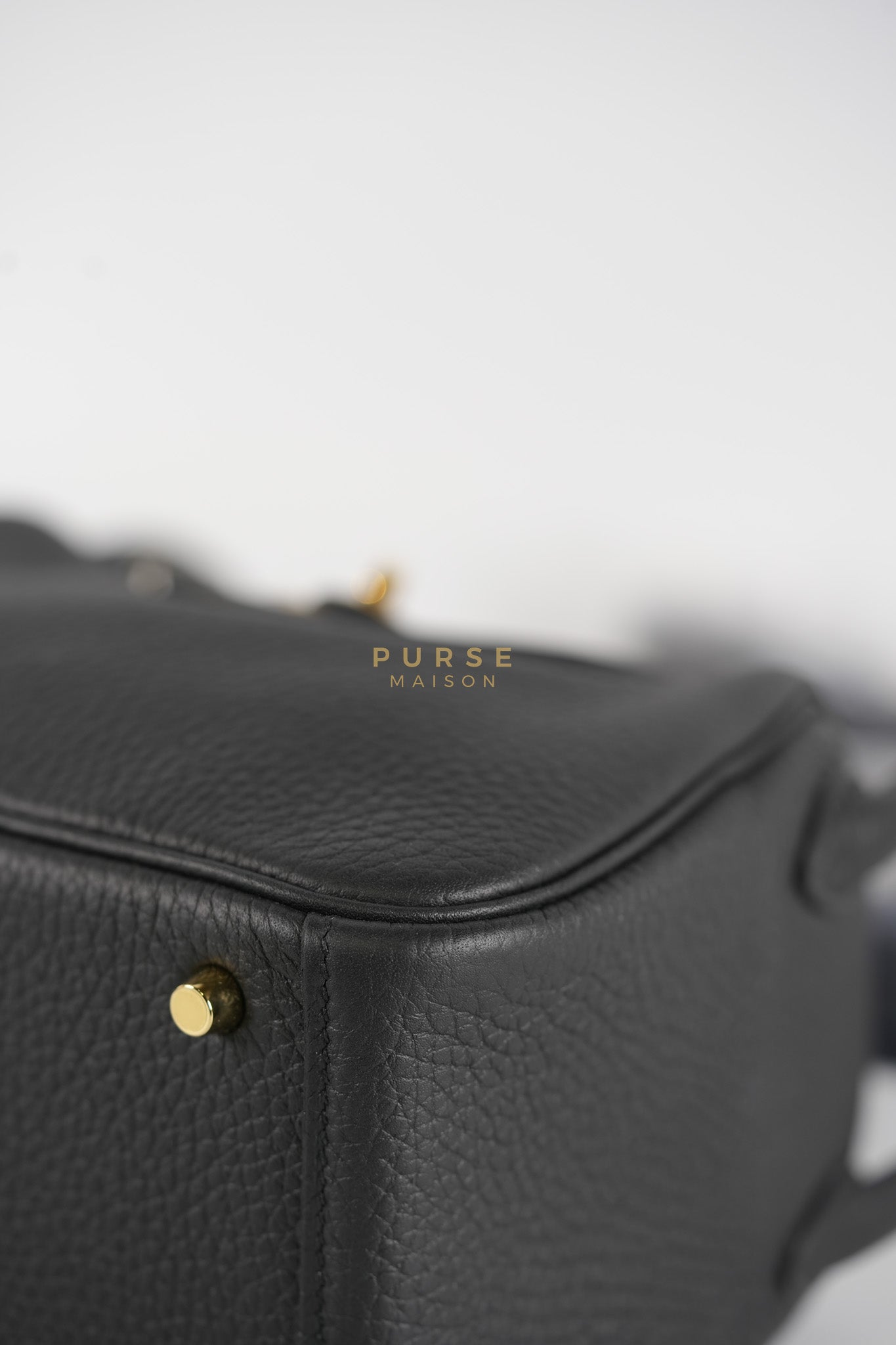 Mini Lindy Black in Togo Leather and Gold Hardware Stamp K (2025) | Purse Maison Luxury Bags Shop