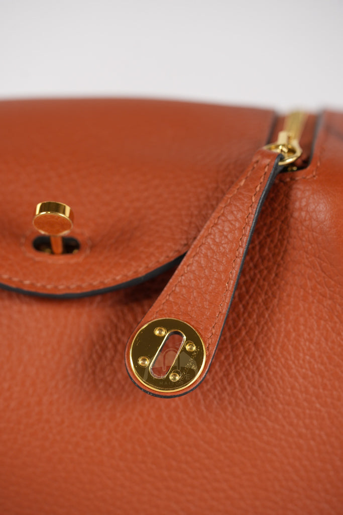Mini Lindy Cuivre in Clemence Leather and Gold Hardware Stamp Z (2021) | Purse Maison Luxury Bags Shop