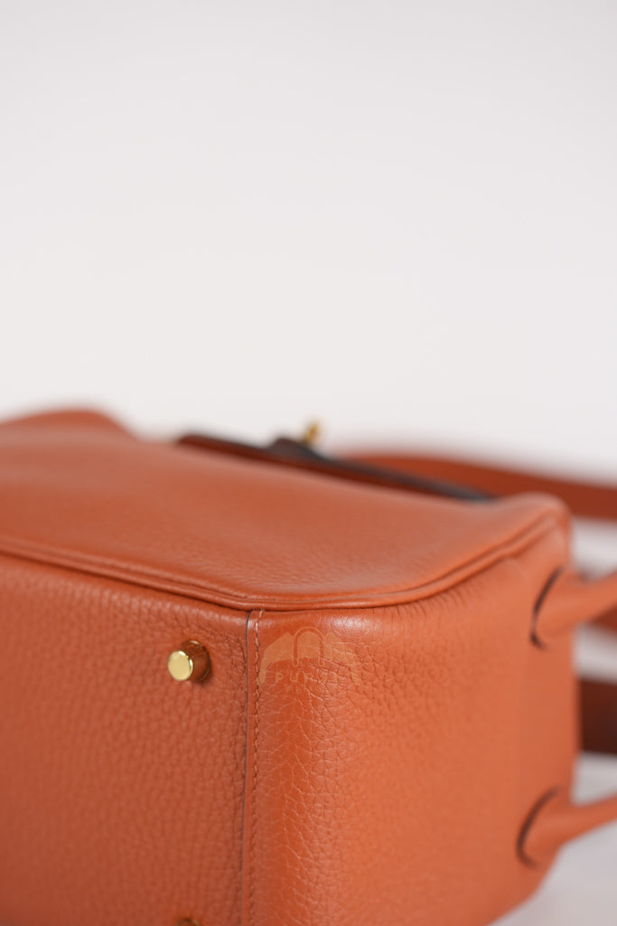 Mini Lindy Cuivre in Clemence Leather and Gold Hardware Stamp Z (2021) | Purse Maison Luxury Bags Shop