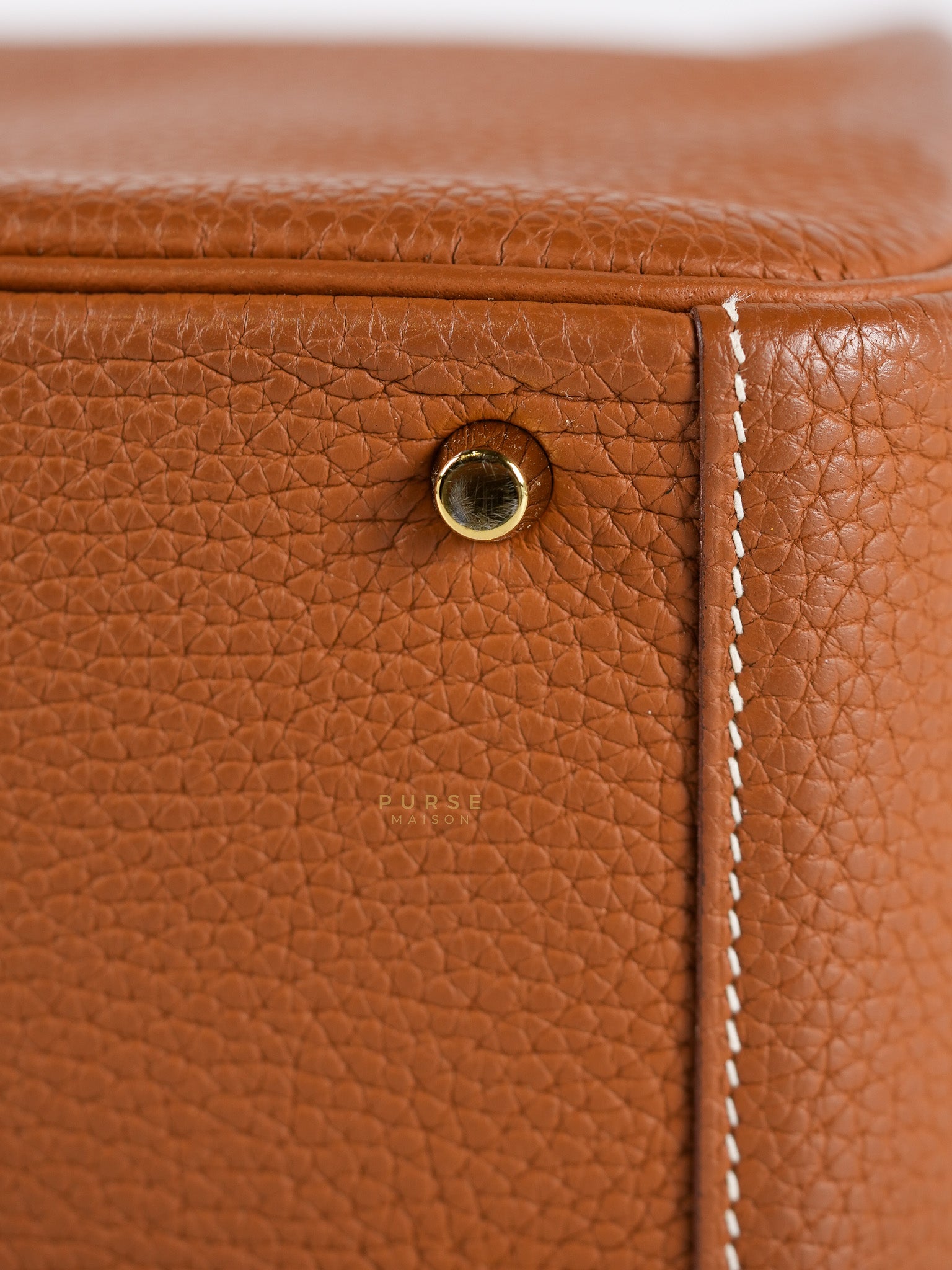 Mini Lindy Bag Gold Clemence Leather in Gold Hardware Stamp Z (2021) | Purse Maison Luxury Bags Shop