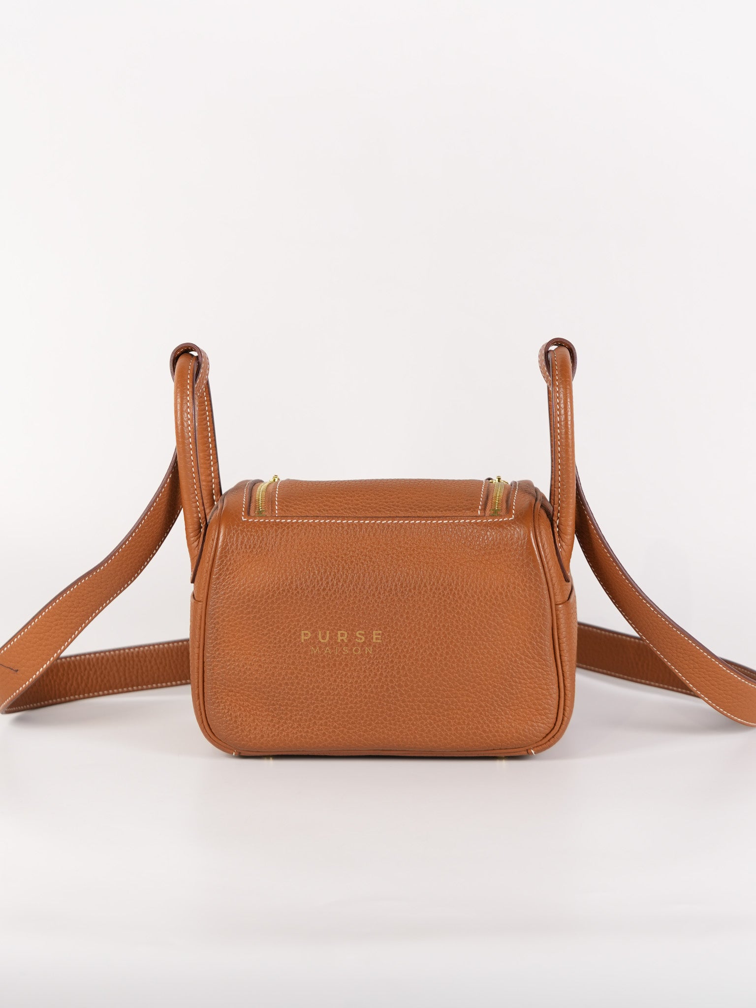 Mini Lindy Bag Gold Clemence Leather in Gold Hardware Stamp Z (2021) | Purse Maison Luxury Bags Shop