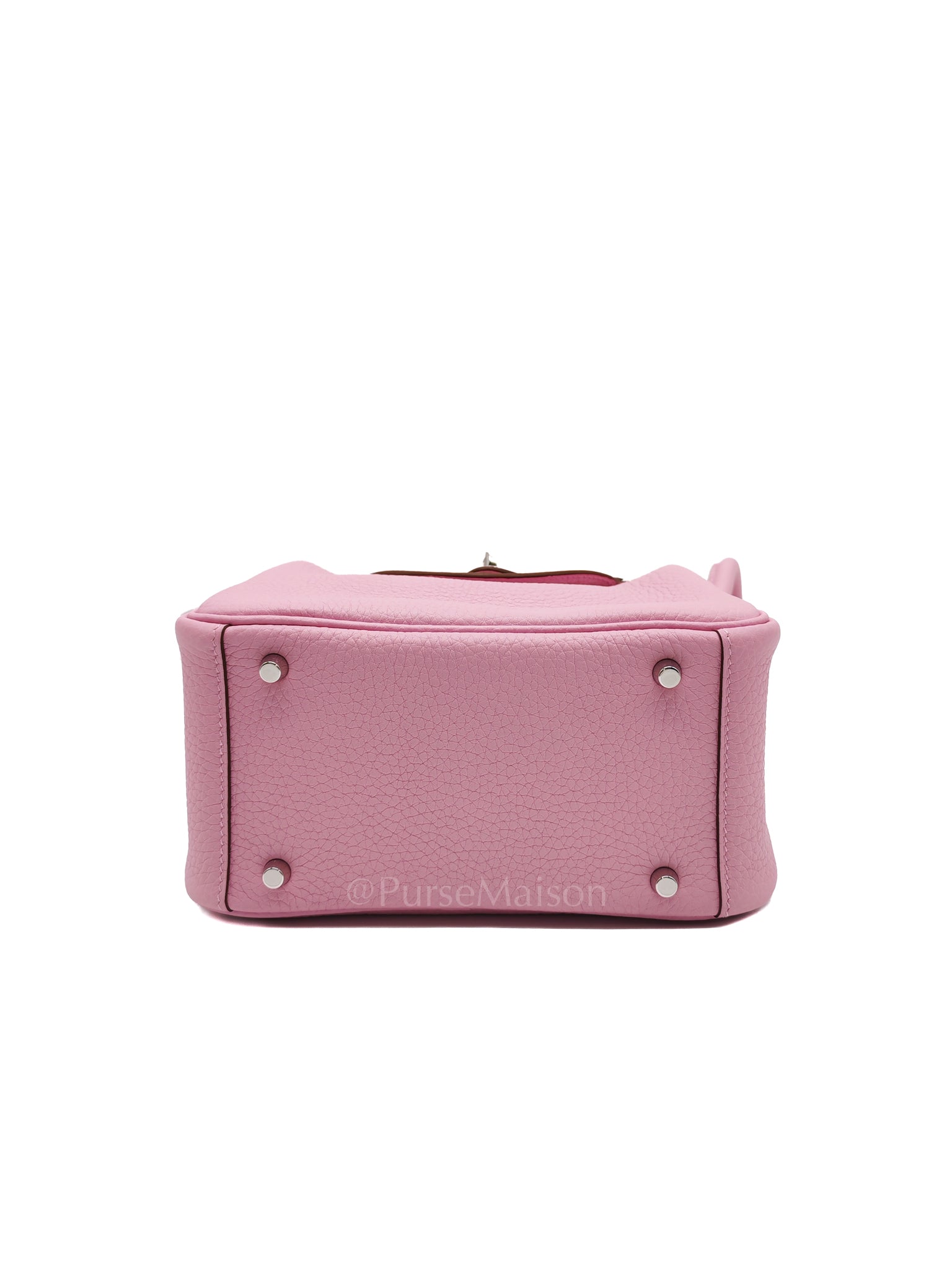 Mini Lindy in Mauve Sylvestre Clemence Leather and Palladium Hardware Stamp U (2022) | Purse Maison Luxury Bags Shop
