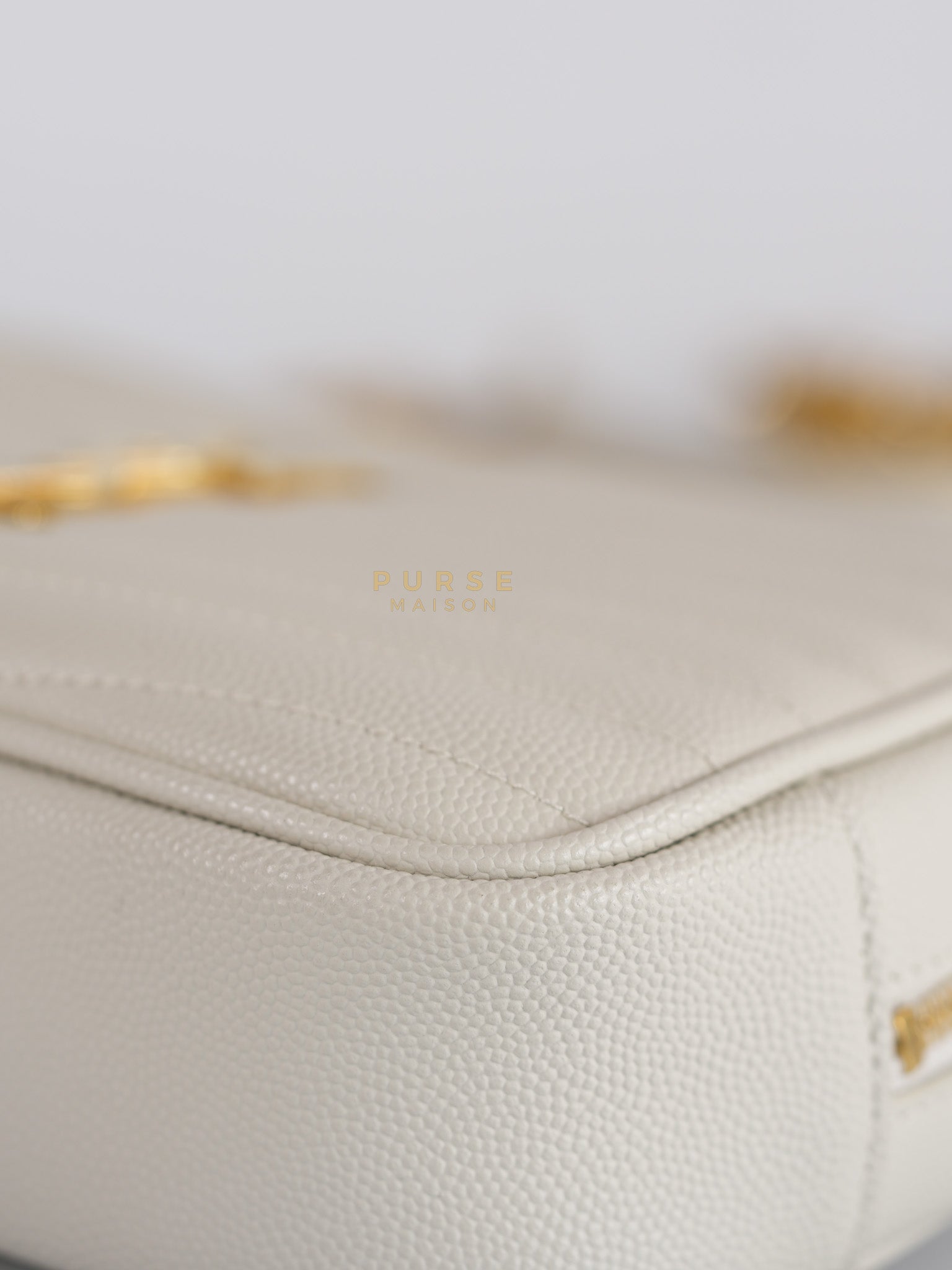 Mini Lou Camera Bag in Crema Soft Quilted Leather & Gold Hardware | Purse Maison Luxury Bags Shop