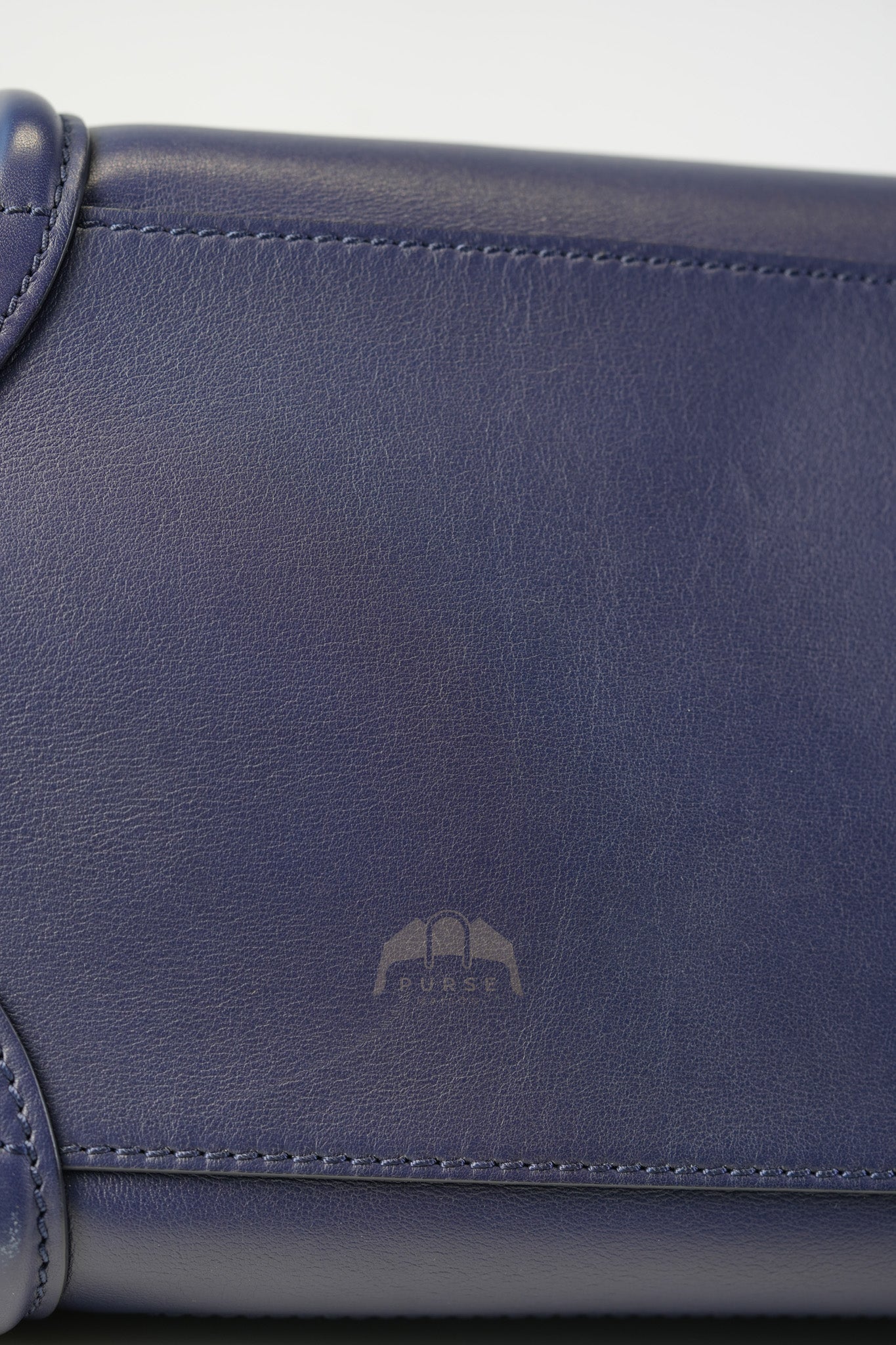 Mini Luggage Tote Bag in Navy Blue Smooth Calfskin Leather | Purse Maison Luxury Bags Shop