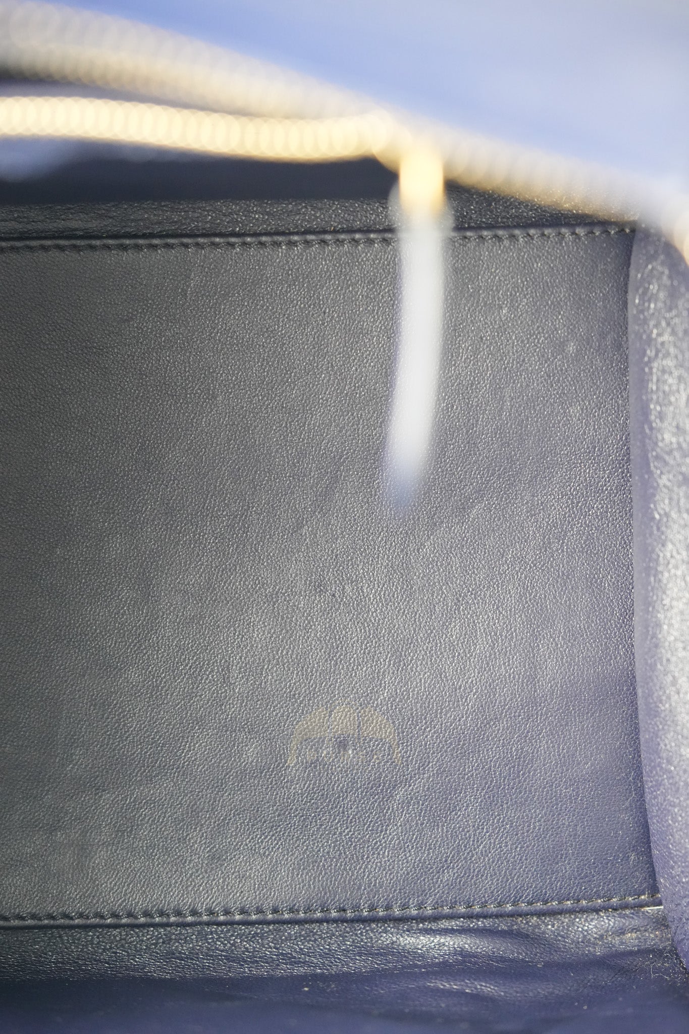 Mini Luggage Tote Bag in Navy Blue Smooth Calfskin Leather | Purse Maison Luxury Bags Shop