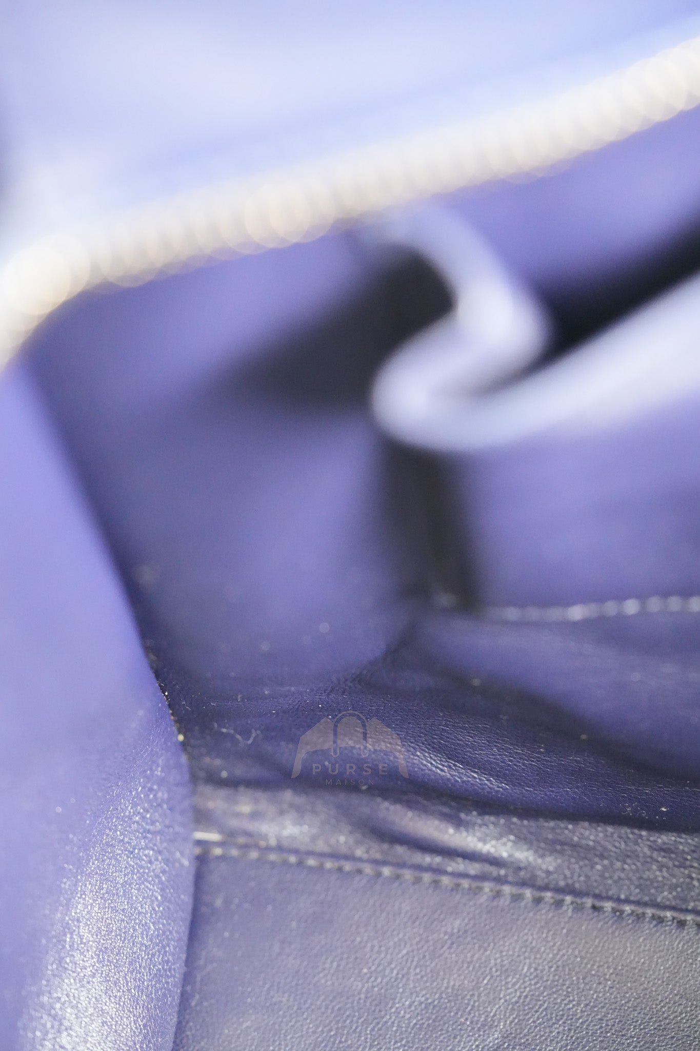 Mini Luggage Tote Bag in Navy Blue Smooth Calfskin Leather | Purse Maison Luxury Bags Shop