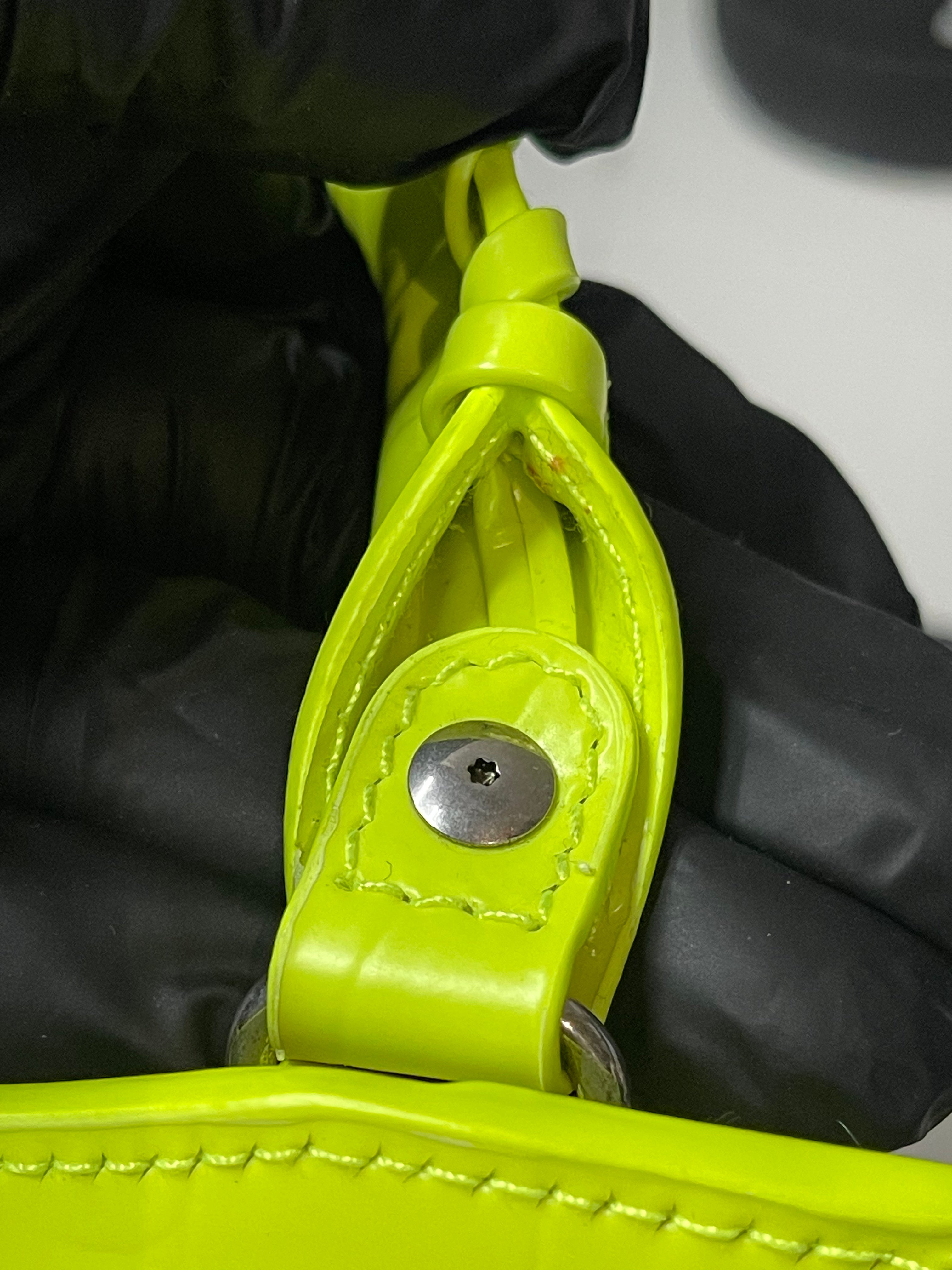 Mini Neo City Classic Neon Green Croc Embossed Bag | Purse Maison Luxury Bags Shop