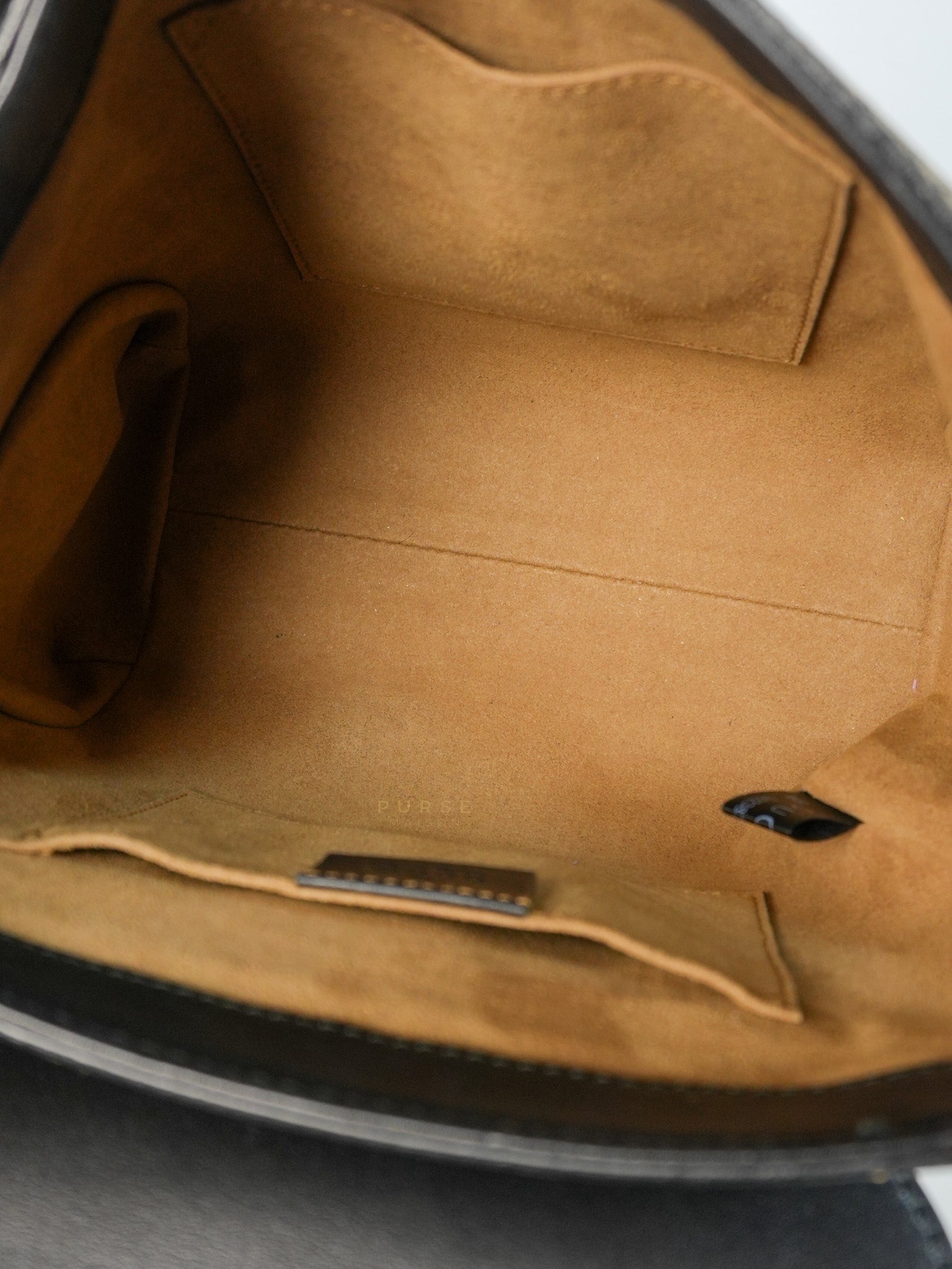 Mini Padlock Backpack GG Coated Canvas in Black & Brown Leather | Purse Maison Luxury Bags Shop