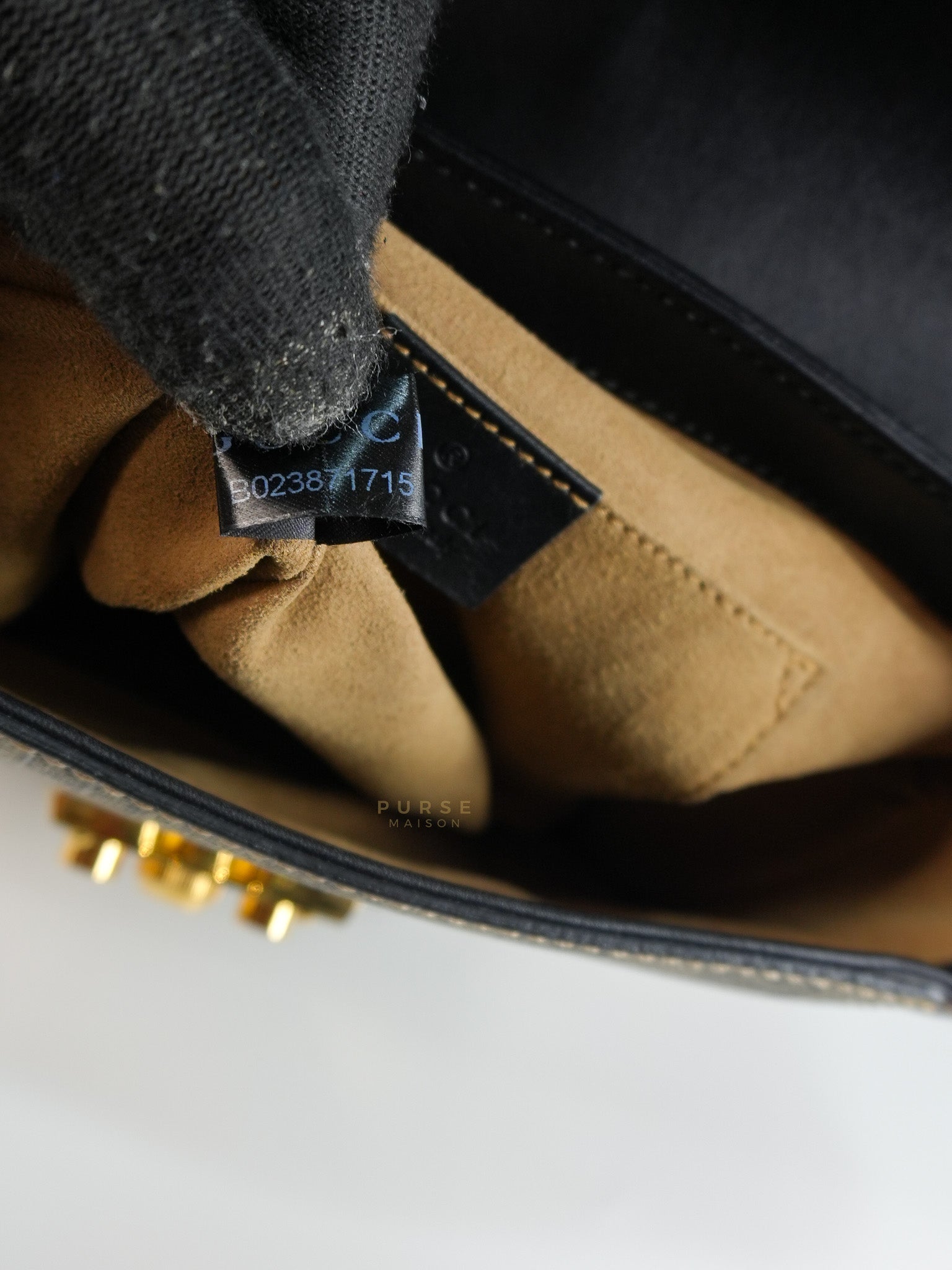 Mini Padlock Backpack GG Coated Canvas in Black & Brown Leather | Purse Maison Luxury Bags Shop