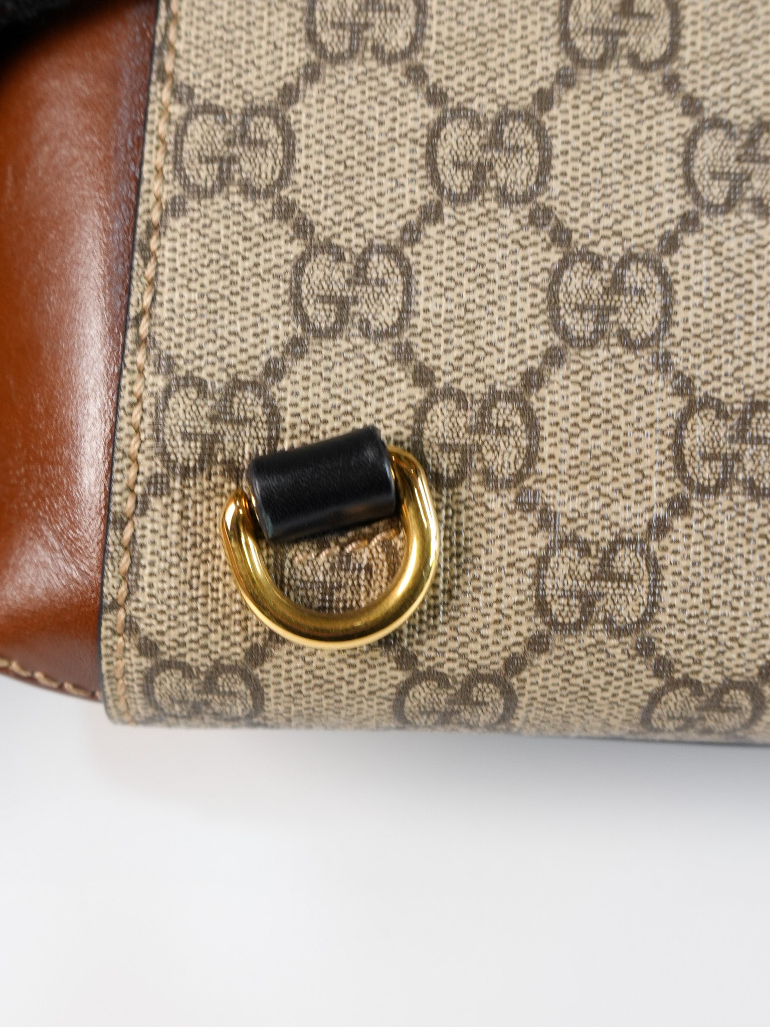 Mini Padlock Backpack GG Coated Canvas in Black & Brown Leather | Purse Maison Luxury Bags Shop