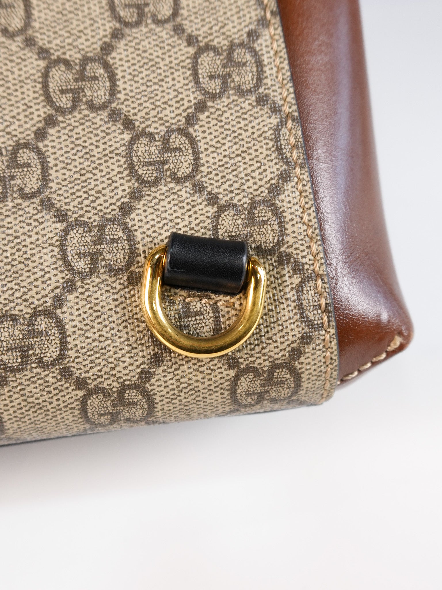 Mini Padlock Backpack GG Coated Canvas in Black & Brown Leather | Purse Maison Luxury Bags Shop