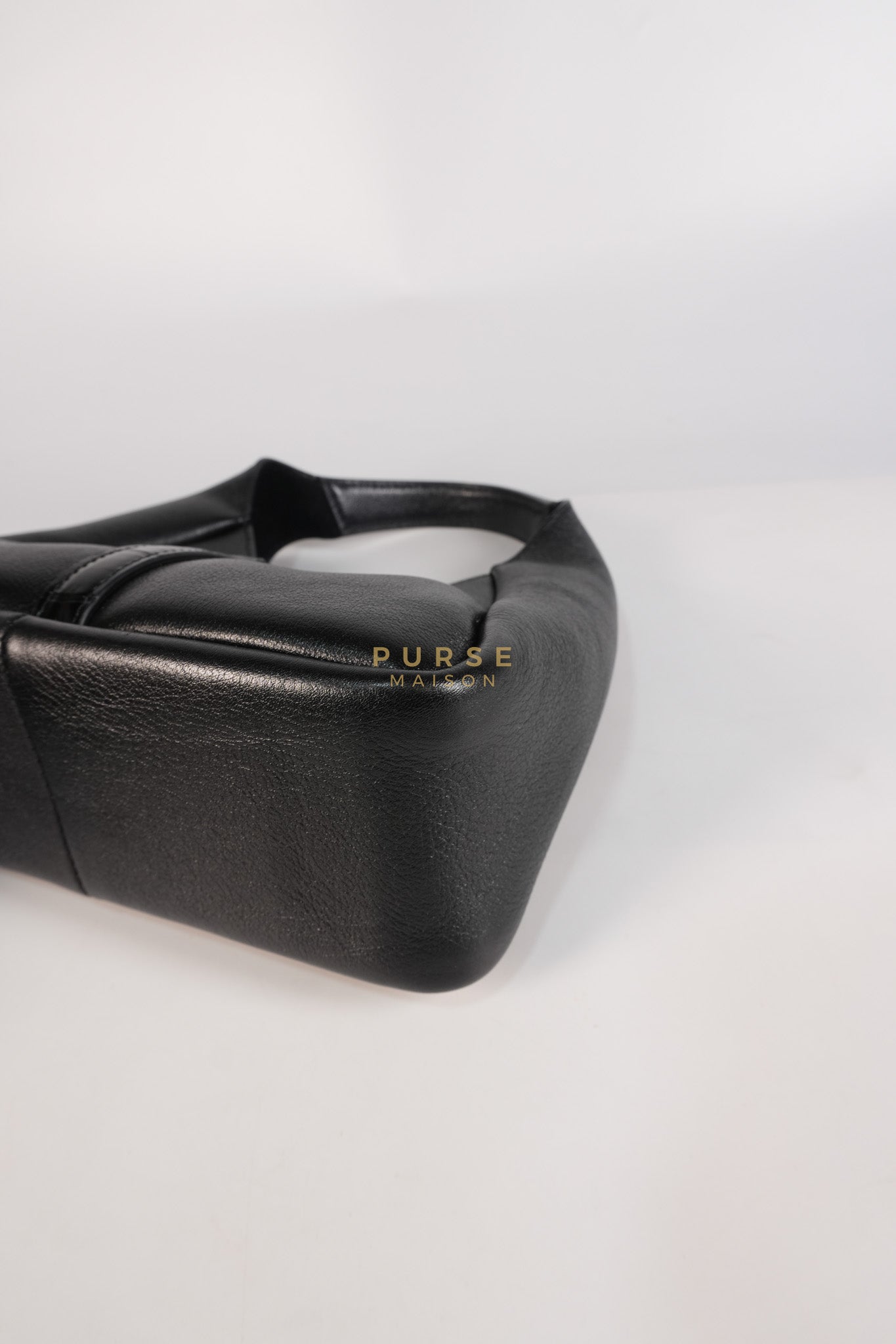 Mini Padlock Black Calfskin Leather Hobo Bag | Purse Maison Luxury Bags Shop