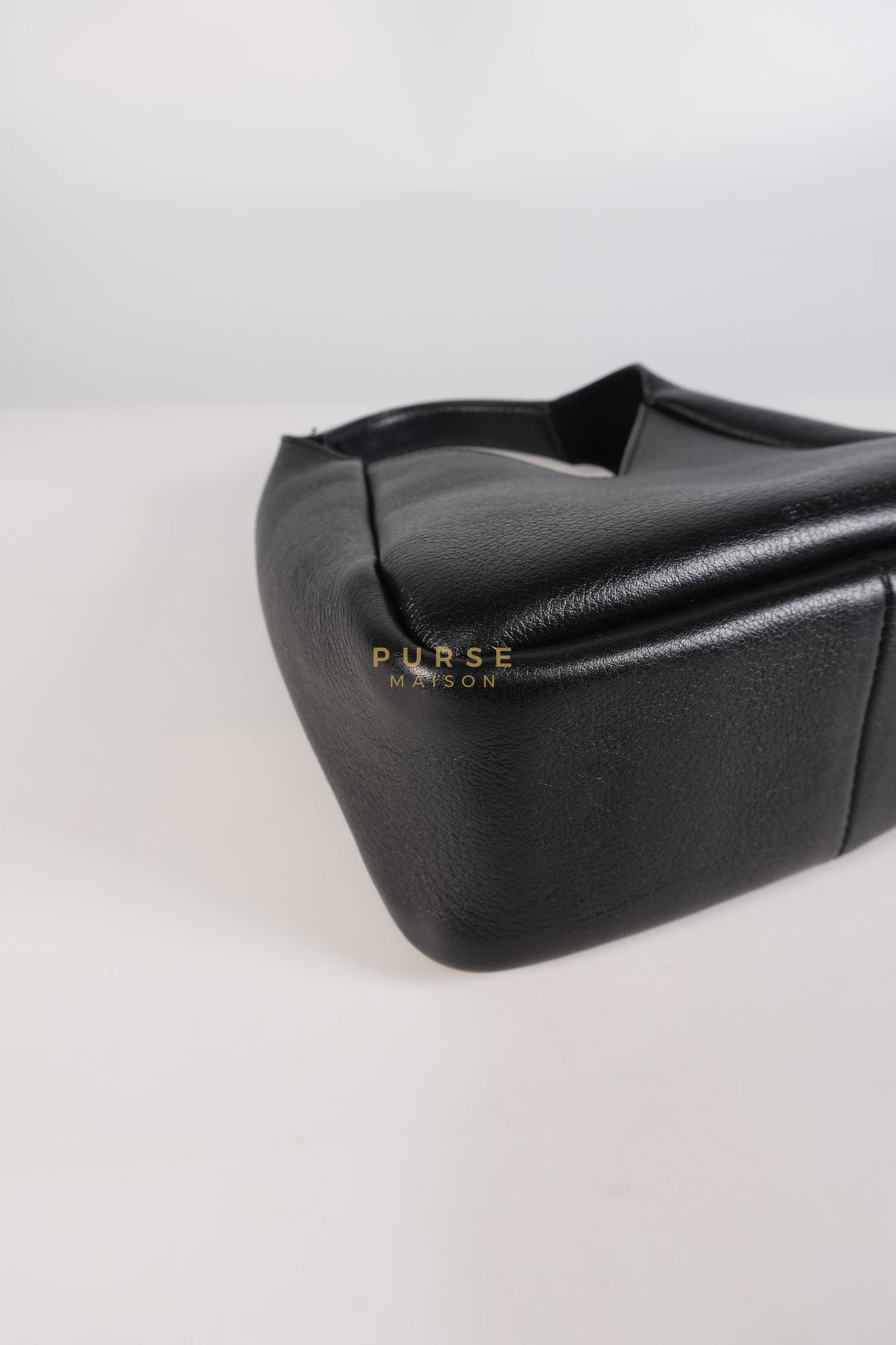 Mini Padlock Black Calfskin Leather Hobo Bag | Purse Maison Luxury Bags Shop