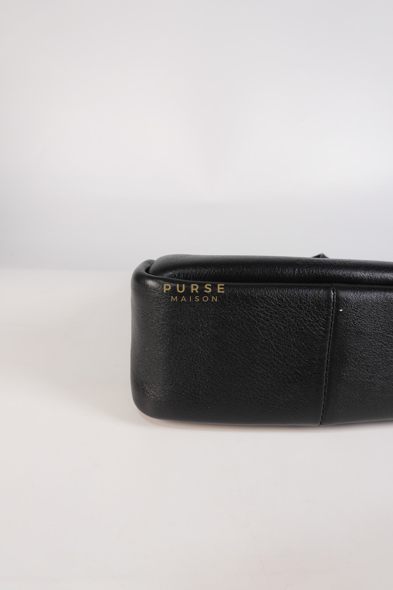 Mini Padlock Black Calfskin Leather Hobo Bag | Purse Maison Luxury Bags Shop