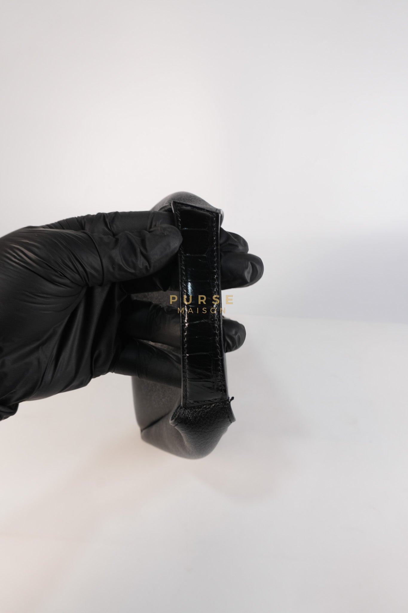 Mini Padlock Black Calfskin Leather Hobo Bag | Purse Maison Luxury Bags Shop