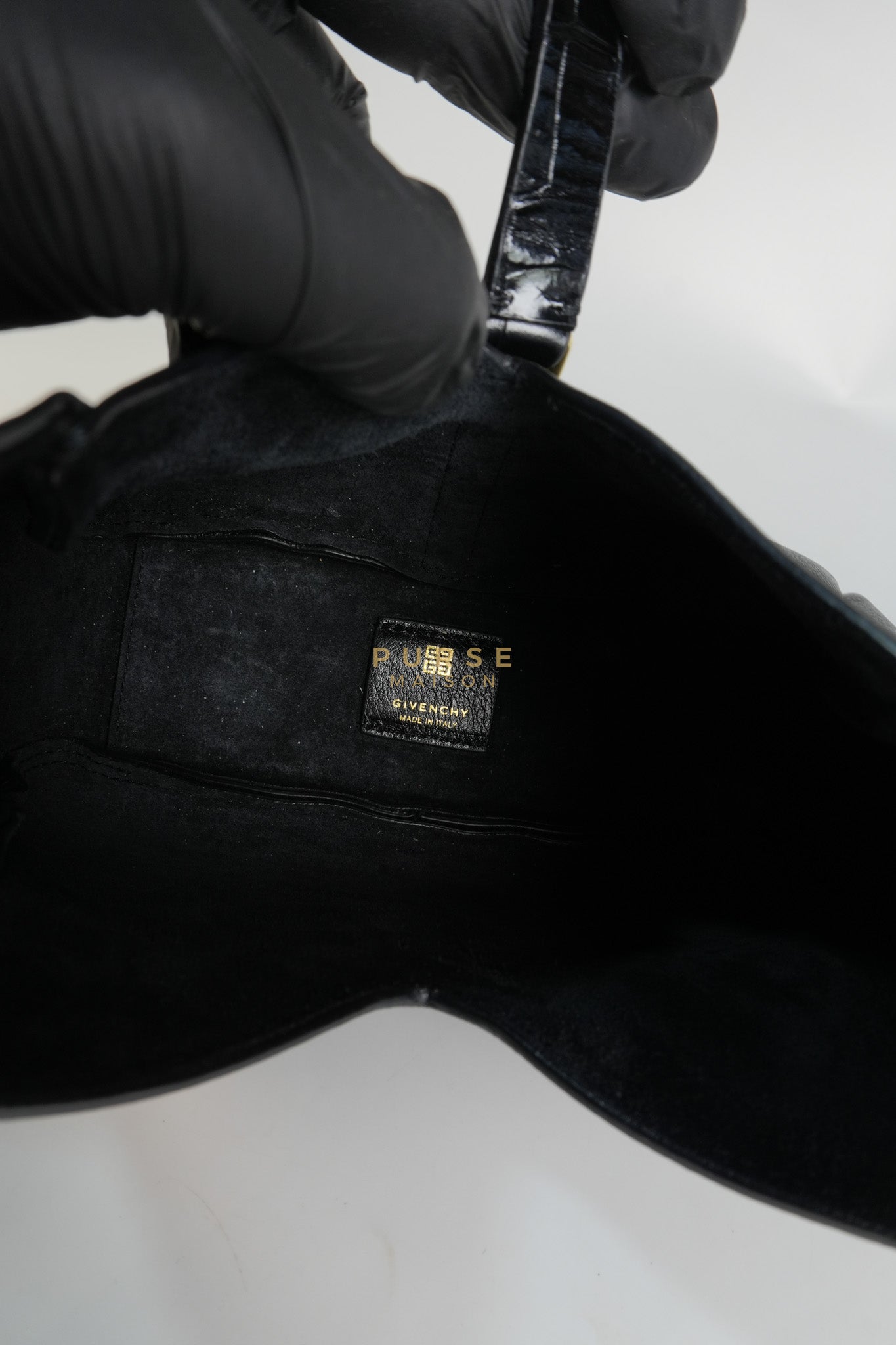 Mini Padlock Black Calfskin Leather Hobo Bag | Purse Maison Luxury Bags Shop