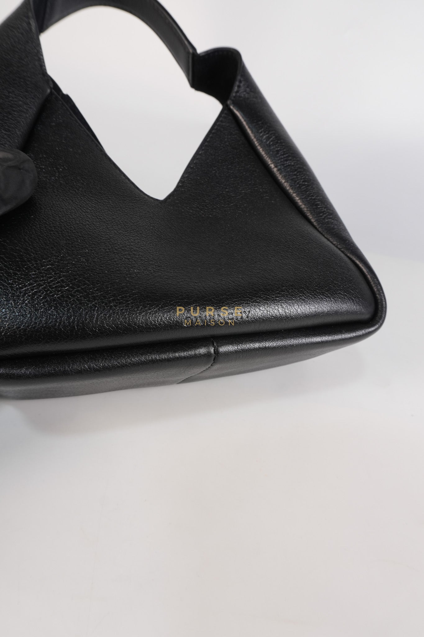 Mini Padlock Black Calfskin Leather Hobo Bag | Purse Maison Luxury Bags Shop