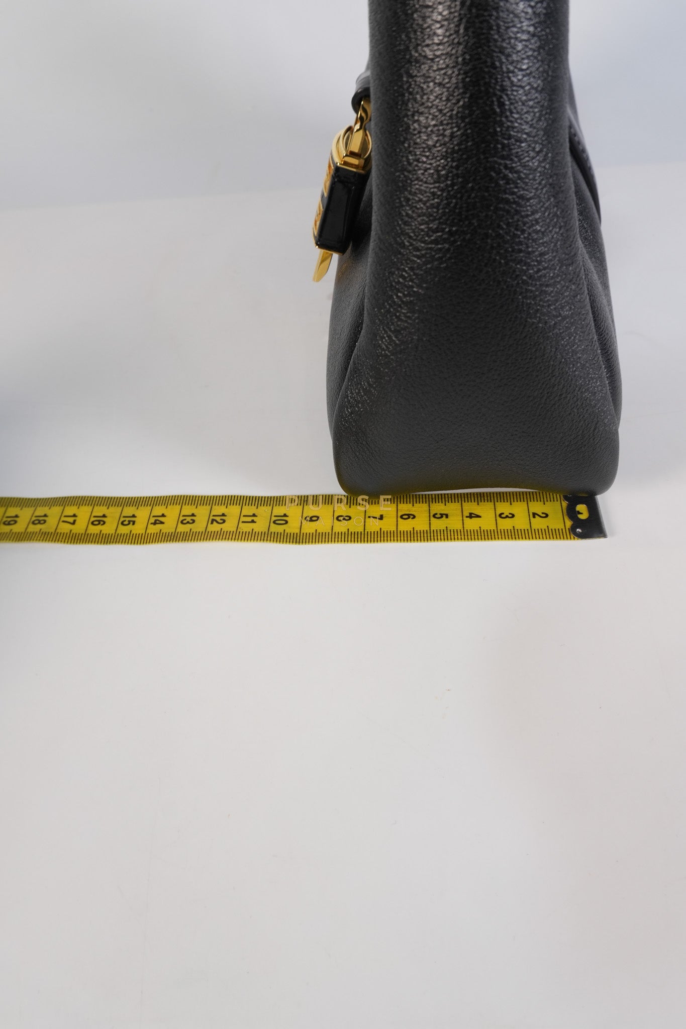 Mini Padlock Black Calfskin Leather Hobo Bag | Purse Maison Luxury Bags Shop