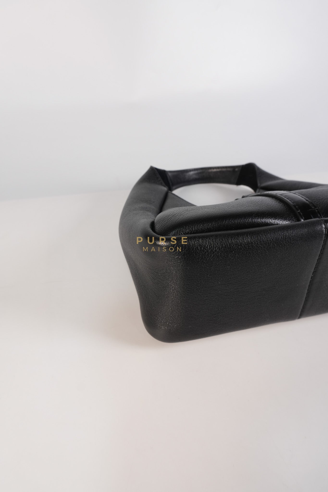 Mini Padlock Black Calfskin Leather Hobo Bag | Purse Maison Luxury Bags Shop