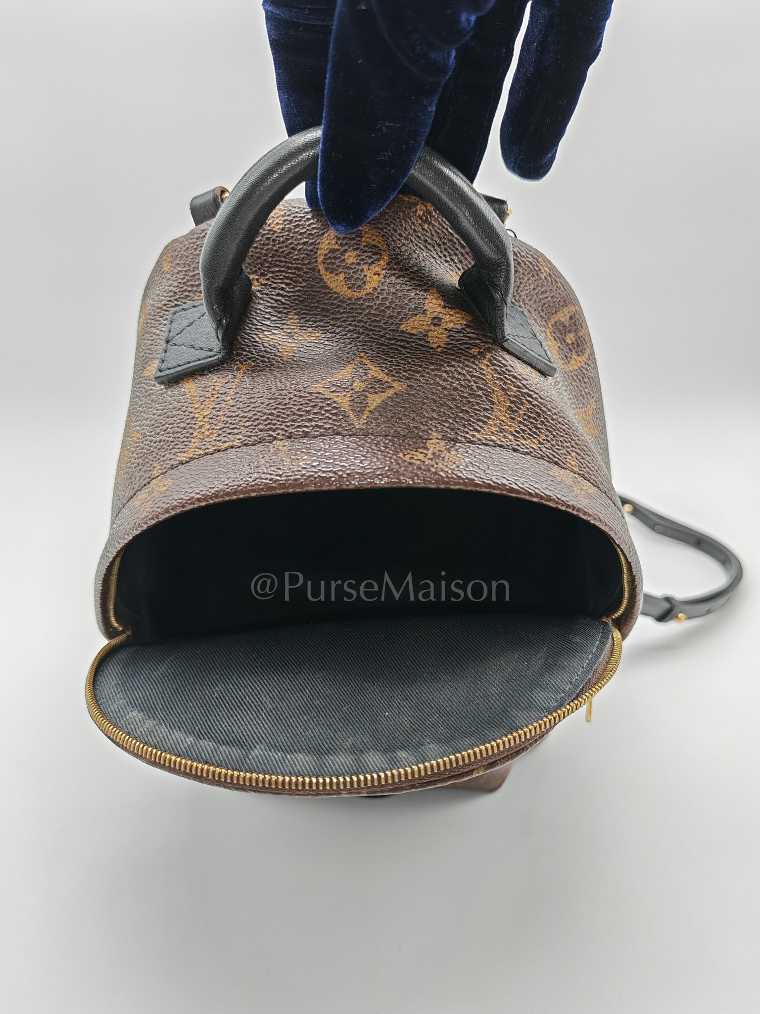 Mini Palm Spring Backpack in Monogram Canvas & Gold Hardware (Datecode: CA1148) | Purse Maison Luxury Bags Shop