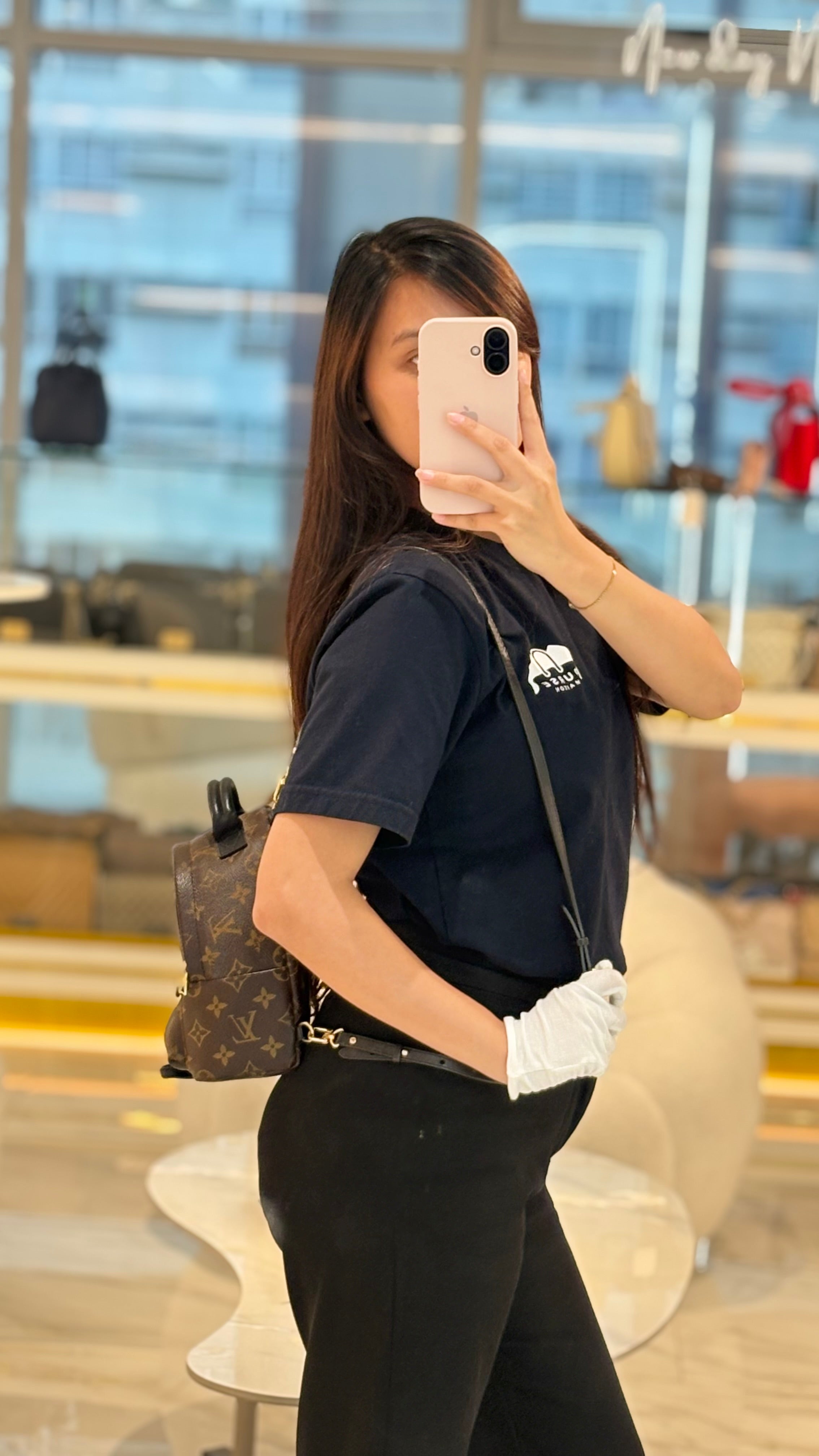 Mini Palm Spring Backpack in Monogram Canvas & Gold Hardware (Datecode: CA1148) | Purse Maison Luxury Bags Shop