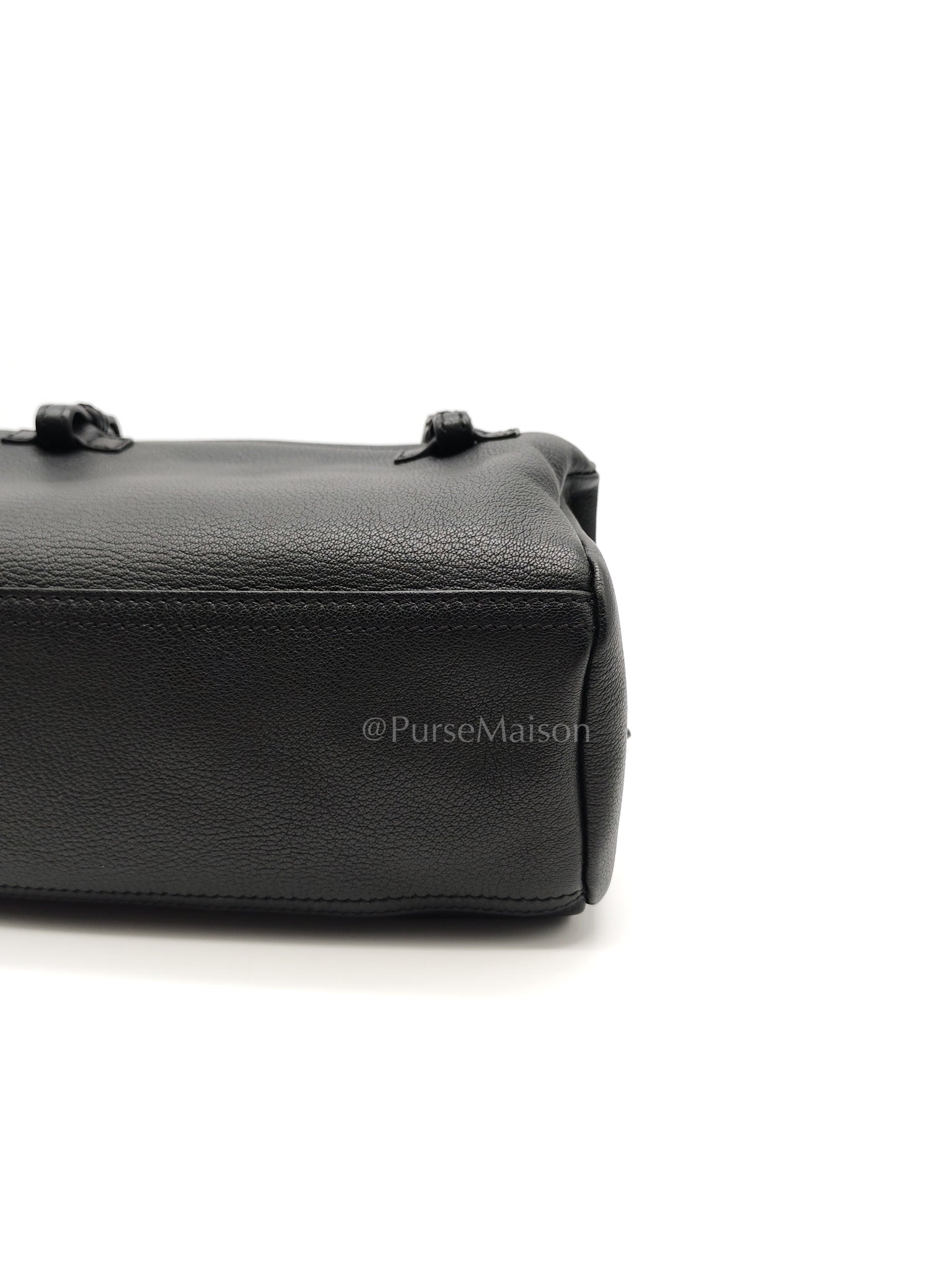 Mini Pandora in Black Grained Calfskin Leather Crossbody Bag | Purse Maison Luxury Bags Shop
