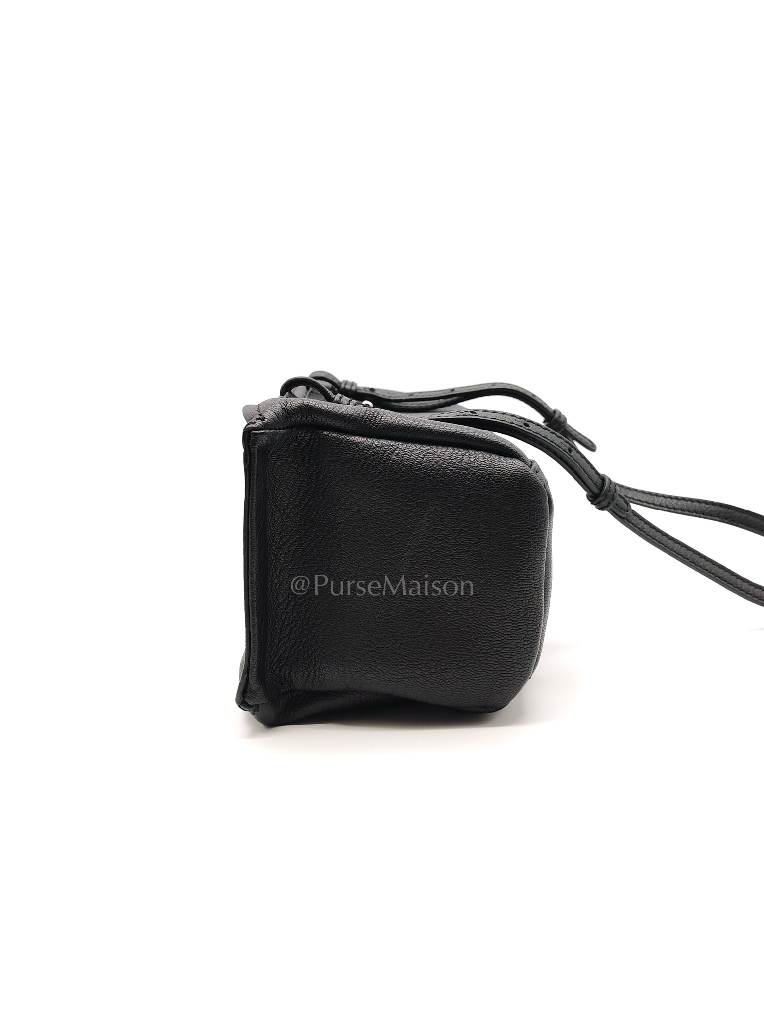 Mini Pandora in Black Grained Calfskin Leather Crossbody Bag | Purse Maison Luxury Bags Shop