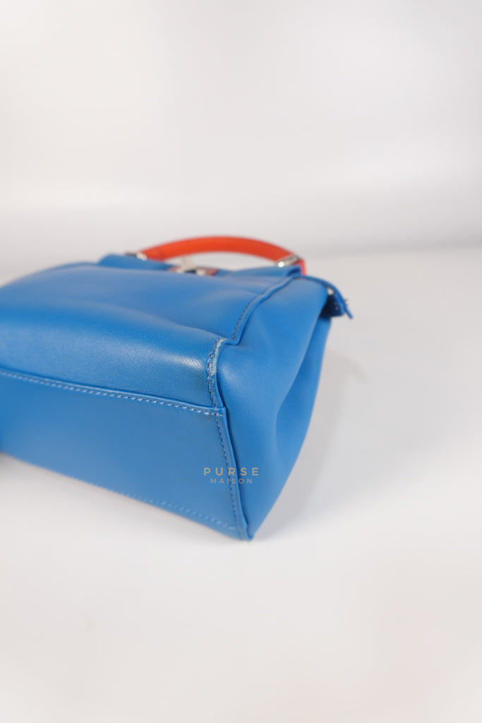 Mini Peekaboo Bicolor Light Blue and Orange Strap Bag | Purse Maison Luxury Bags Shop