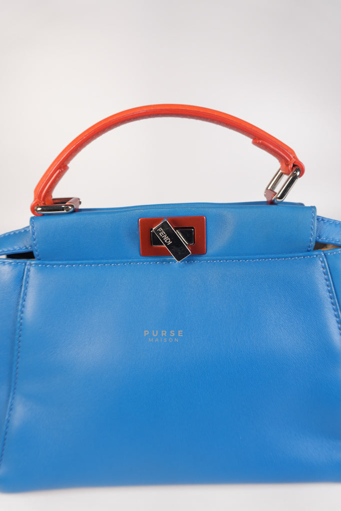 Mini Peekaboo Bicolor Light Blue and Orange Strap Bag | Purse Maison Luxury Bags Shop
