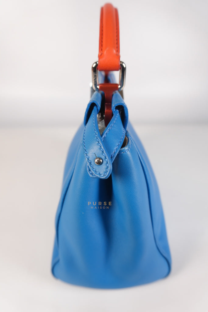 Mini Peekaboo Bicolor Light Blue and Orange Strap Bag | Purse Maison Luxury Bags Shop