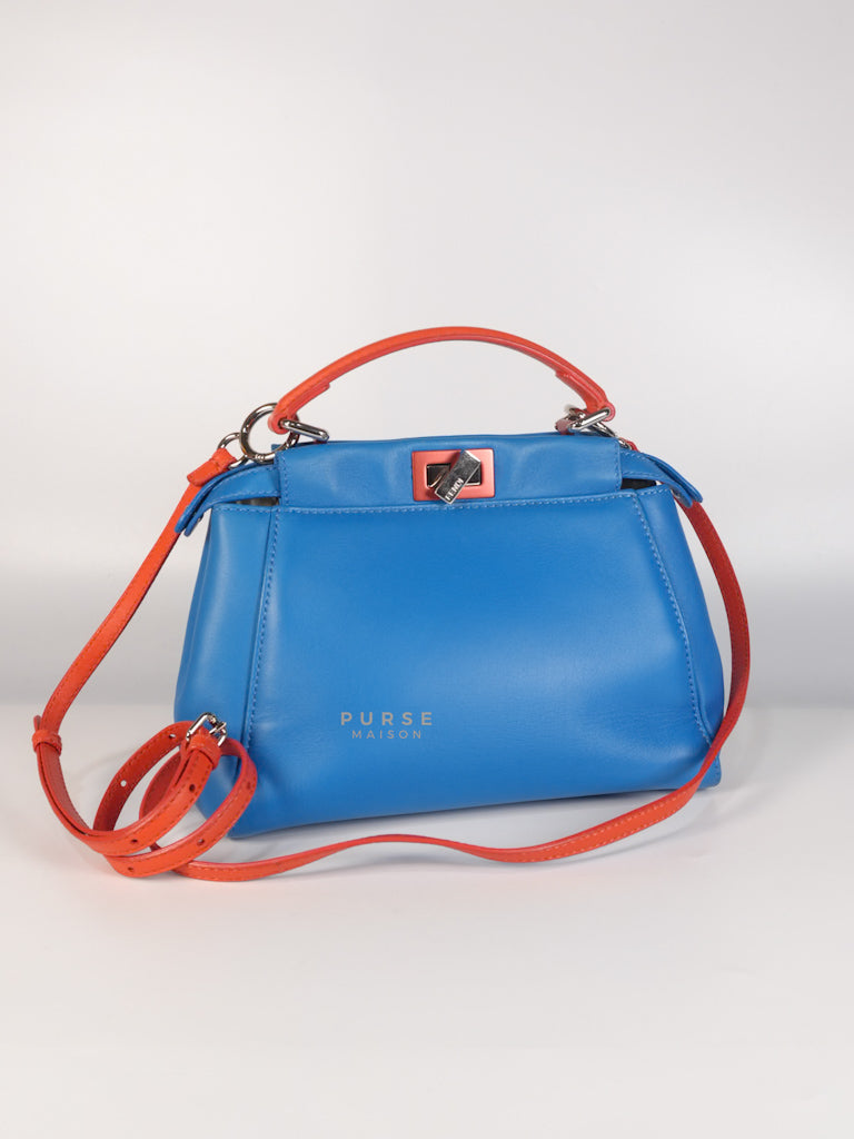 Mini Peekaboo Bicolor Light Blue and Orange Strap Bag | Purse Maison Luxury Bags Shop