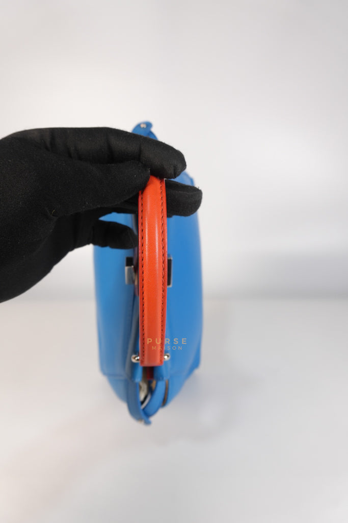 Mini Peekaboo Bicolor Light Blue and Orange Strap Bag | Purse Maison Luxury Bags Shop