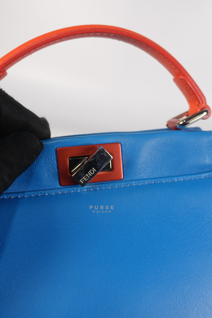 Mini Peekaboo Bicolor Light Blue and Orange Strap Bag | Purse Maison Luxury Bags Shop