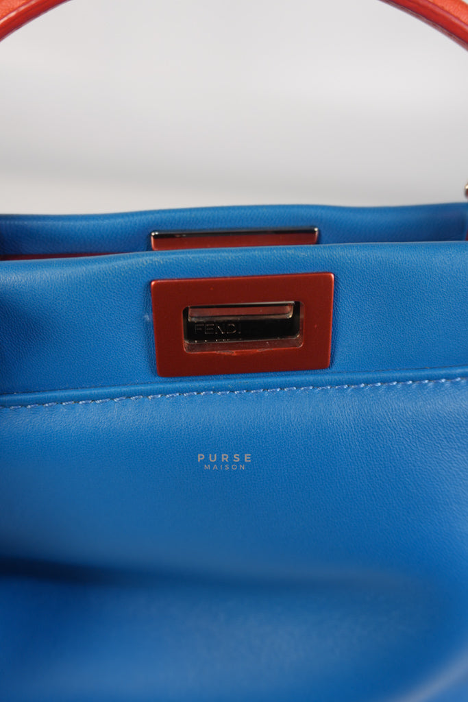 Mini Peekaboo Bicolor Light Blue and Orange Strap Bag | Purse Maison Luxury Bags Shop