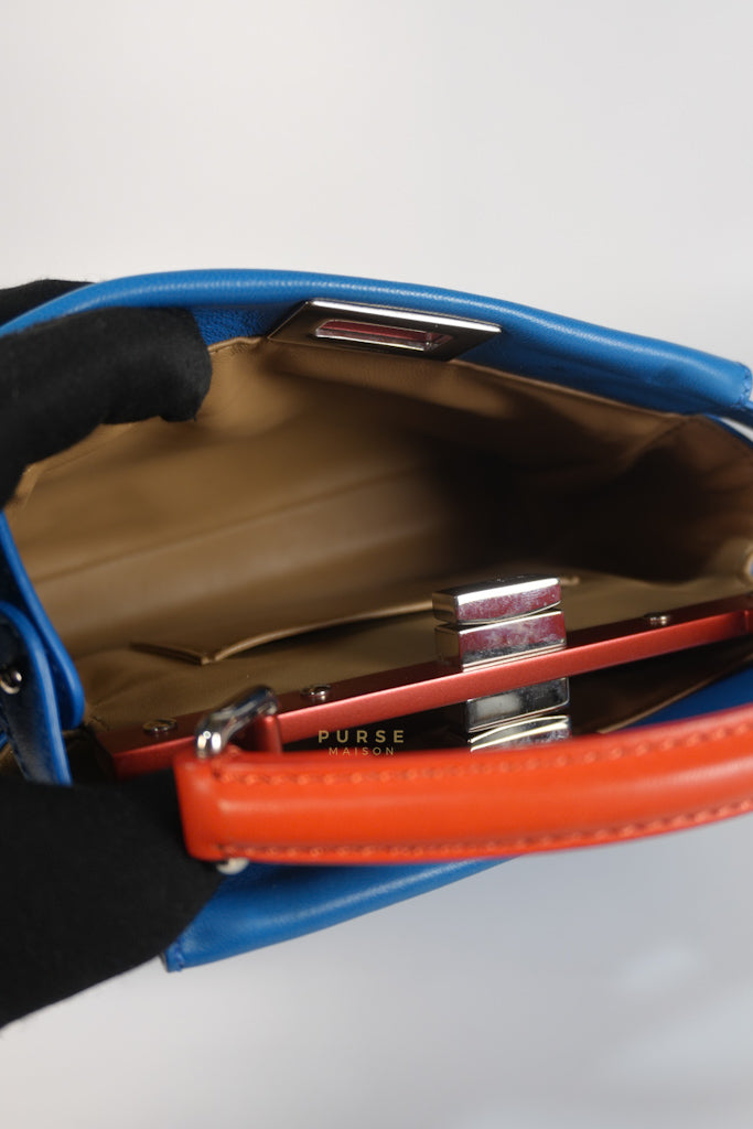 Mini Peekaboo Bicolor Light Blue and Orange Strap Bag | Purse Maison Luxury Bags Shop
