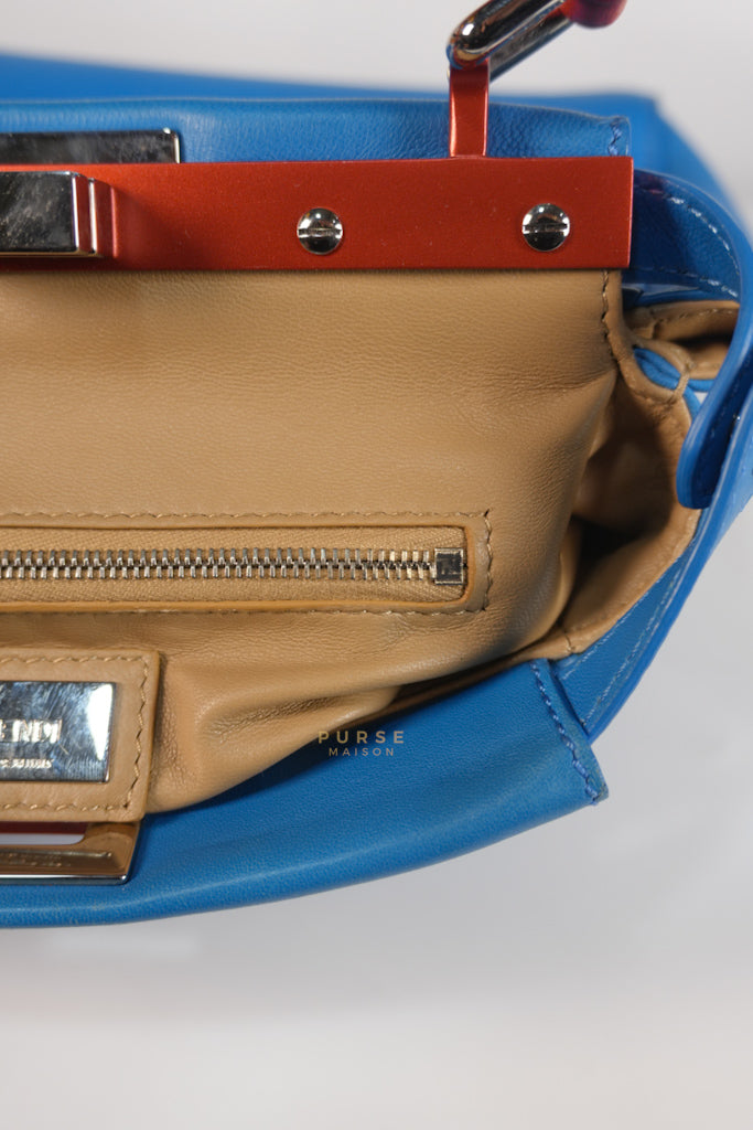 Mini Peekaboo Bicolor Light Blue and Orange Strap Bag | Purse Maison Luxury Bags Shop