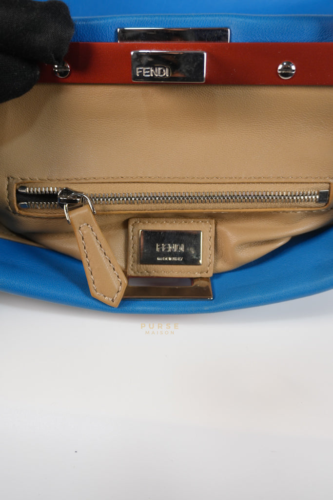 Mini Peekaboo Bicolor Light Blue and Orange Strap Bag | Purse Maison Luxury Bags Shop