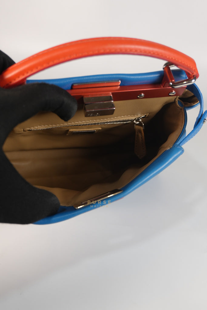 Mini Peekaboo Bicolor Light Blue and Orange Strap Bag | Purse Maison Luxury Bags Shop