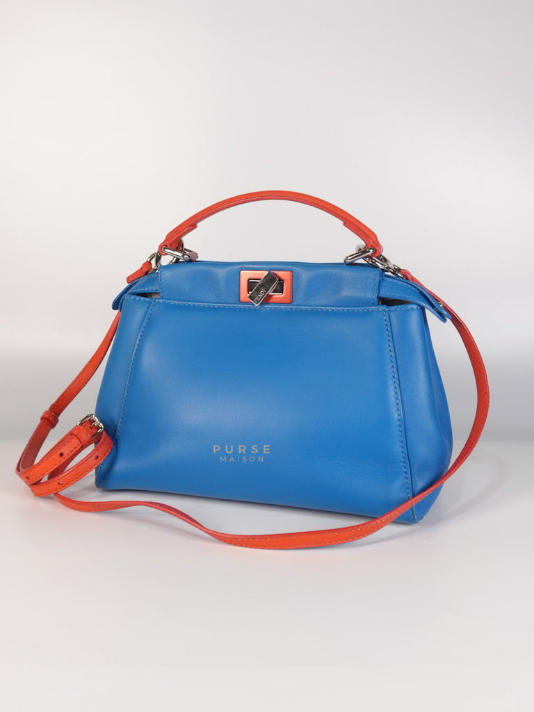 Mini Peekaboo Bicolor Light Blue and Orange Strap Bag | Purse Maison Luxury Bags Shop