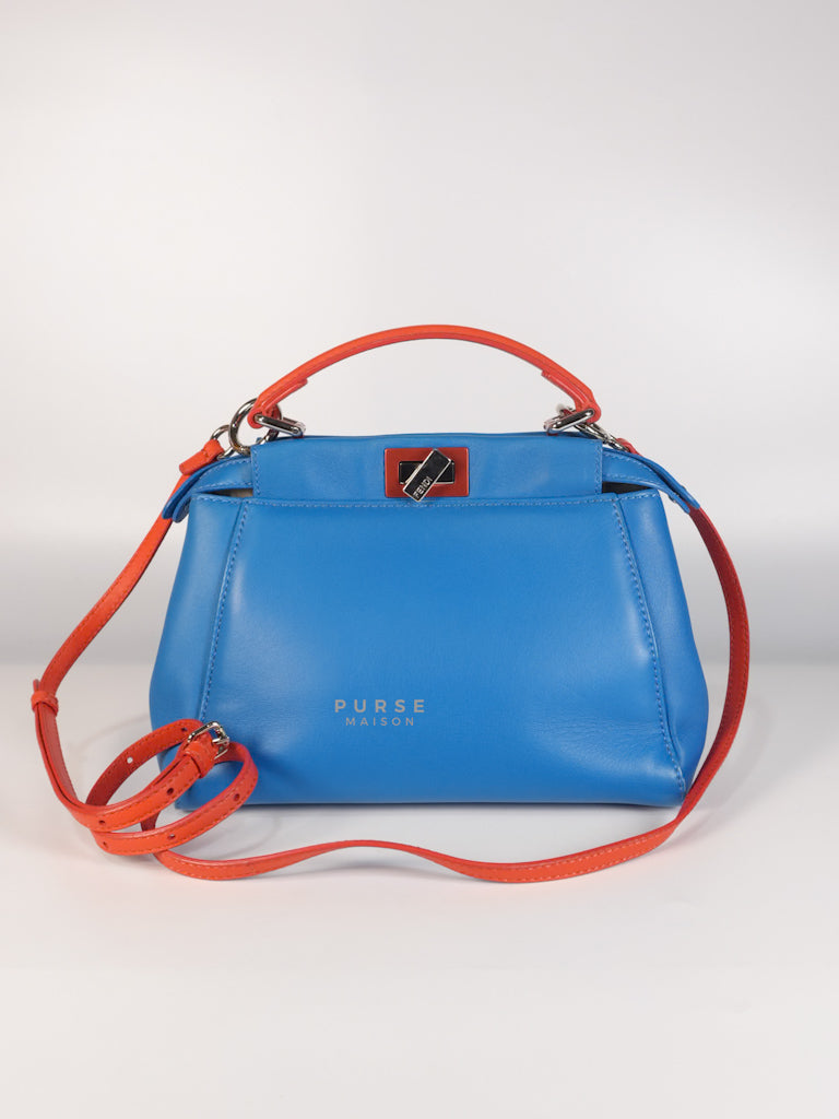 Mini Peekaboo Bicolor Light Blue and Orange Strap Bag | Purse Maison Luxury Bags Shop