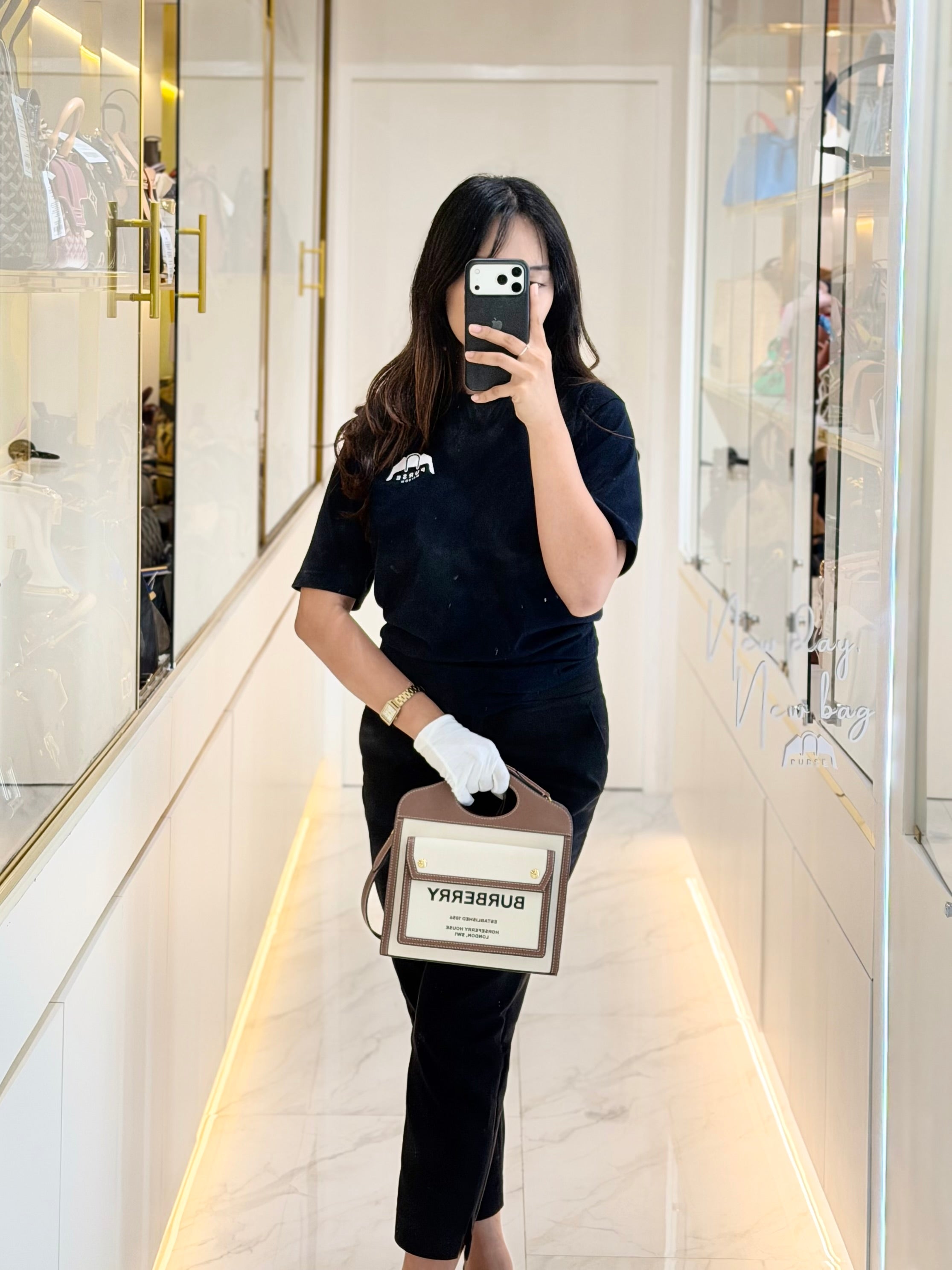 Mini Pocket Tote Bag - Natural | Purse Maison Luxury Bags Shop