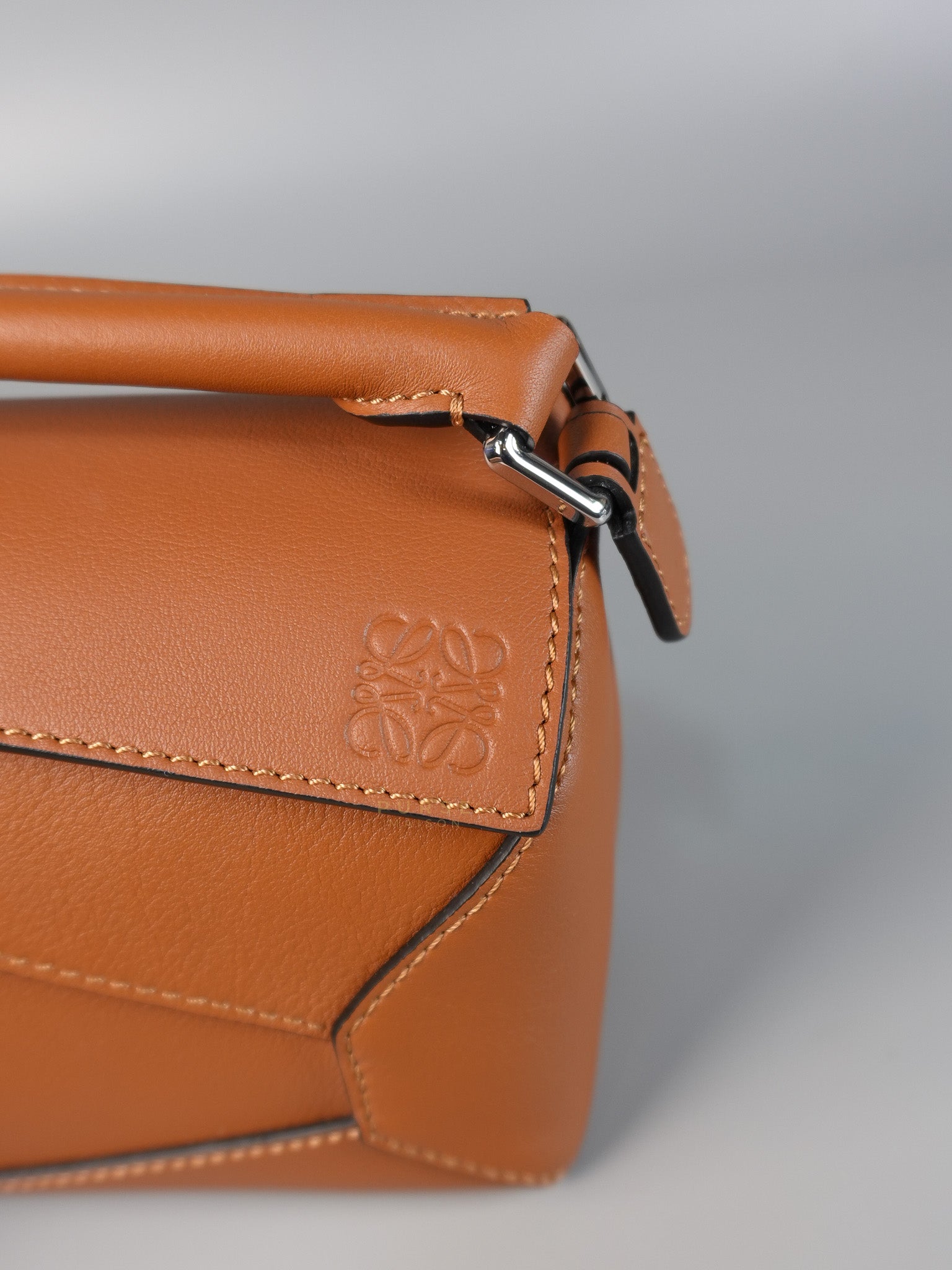 Mini Puzzle Tan Silver Hardware | Purse Maison Luxury Bags Shop